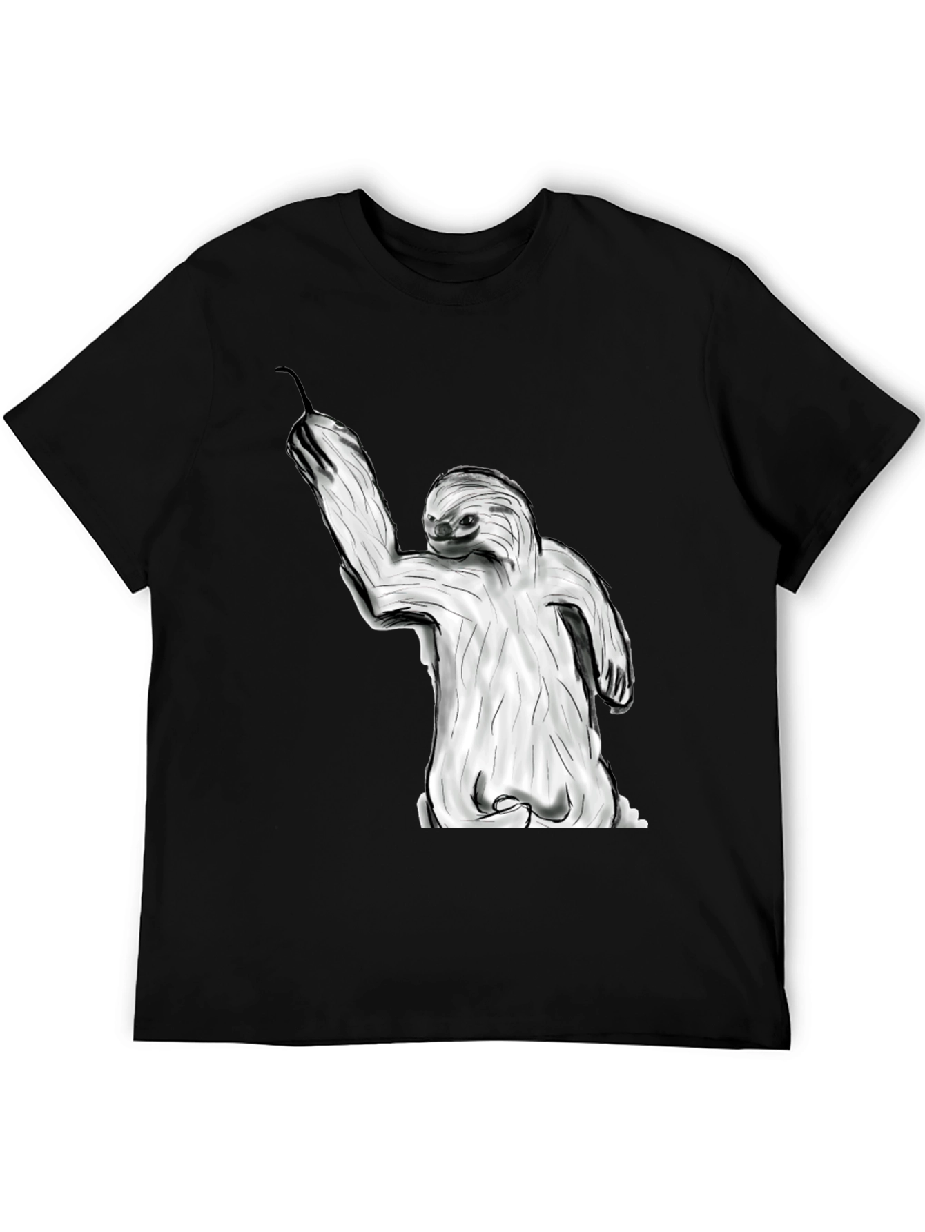 Black Sloth Graphic Tee - Relaxed Style view 5