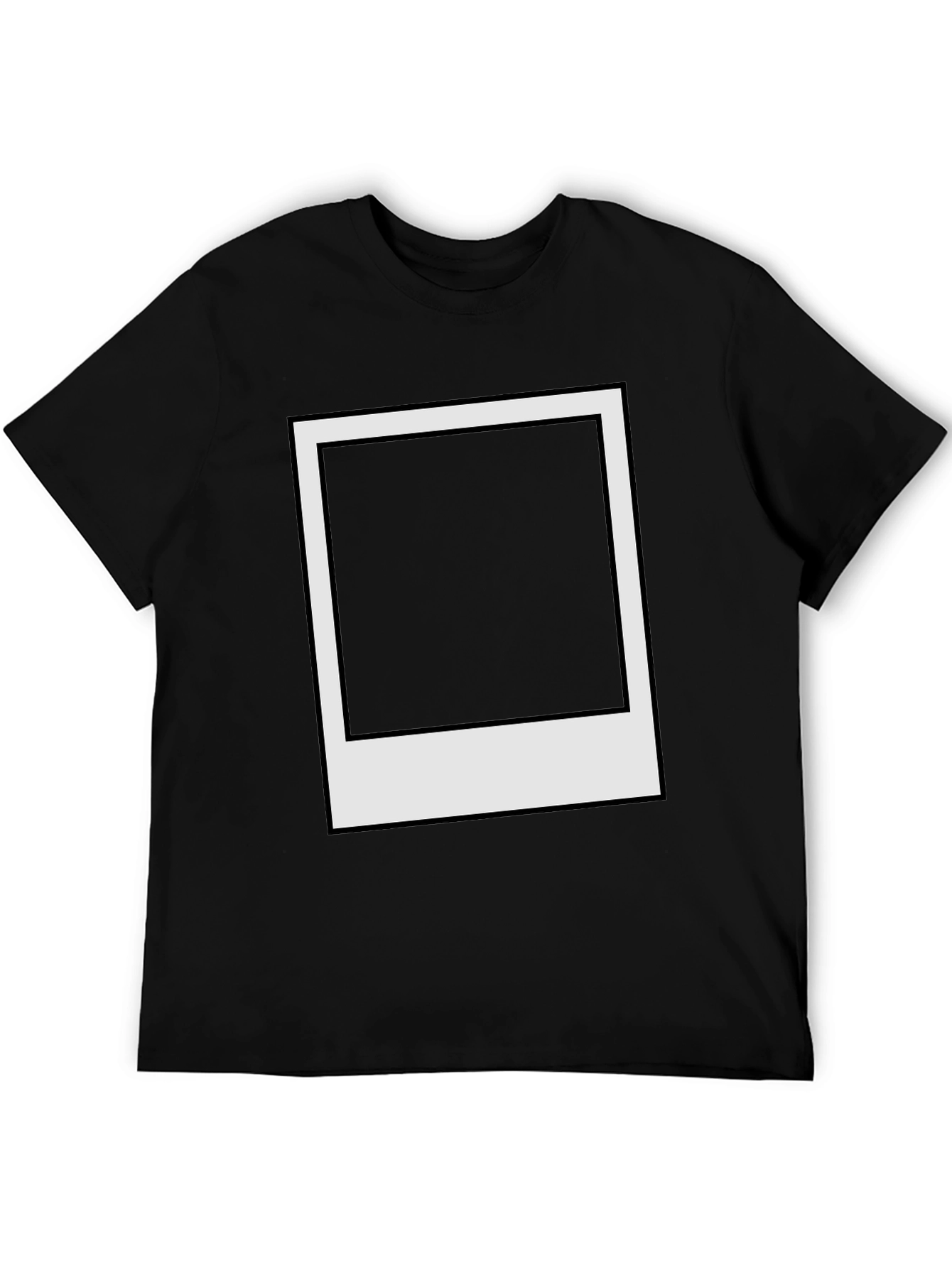 Black Retro Instant Photo Frame Black Tee view 5