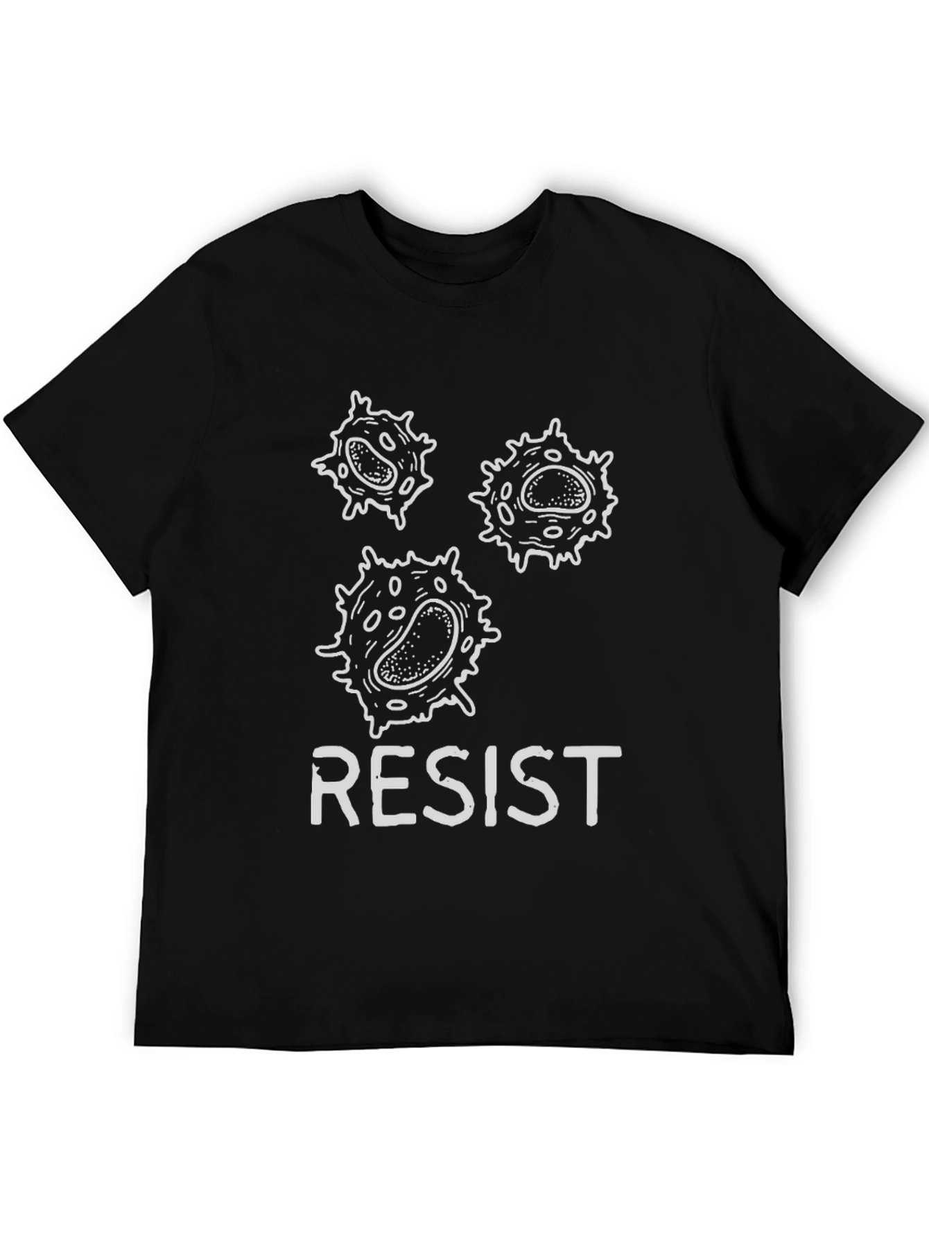 Black Resist Black T-Shirt with Viral Graphic view 5