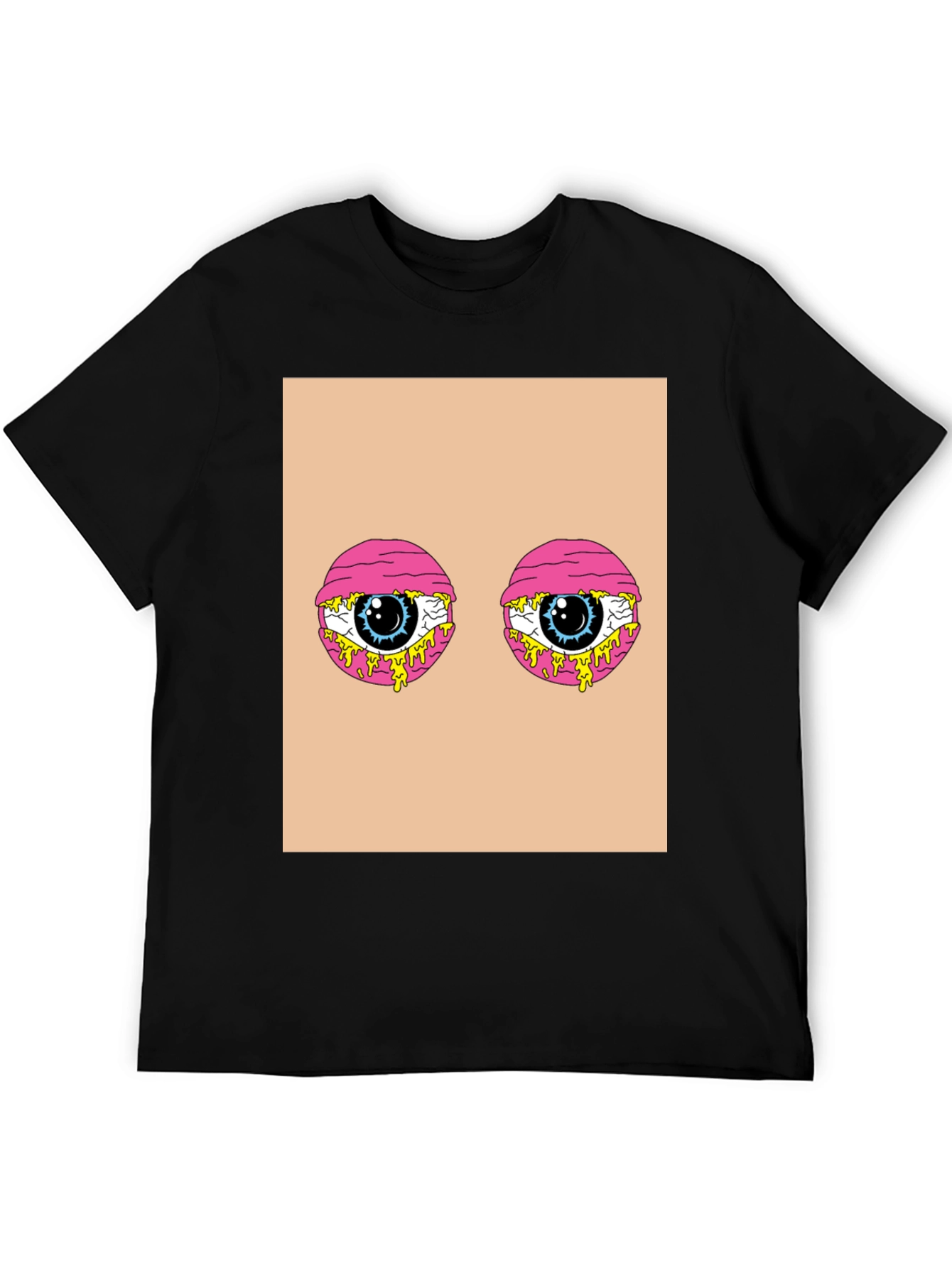 Black Eye See You Graphic Tee - Black Cotton Blend view 5