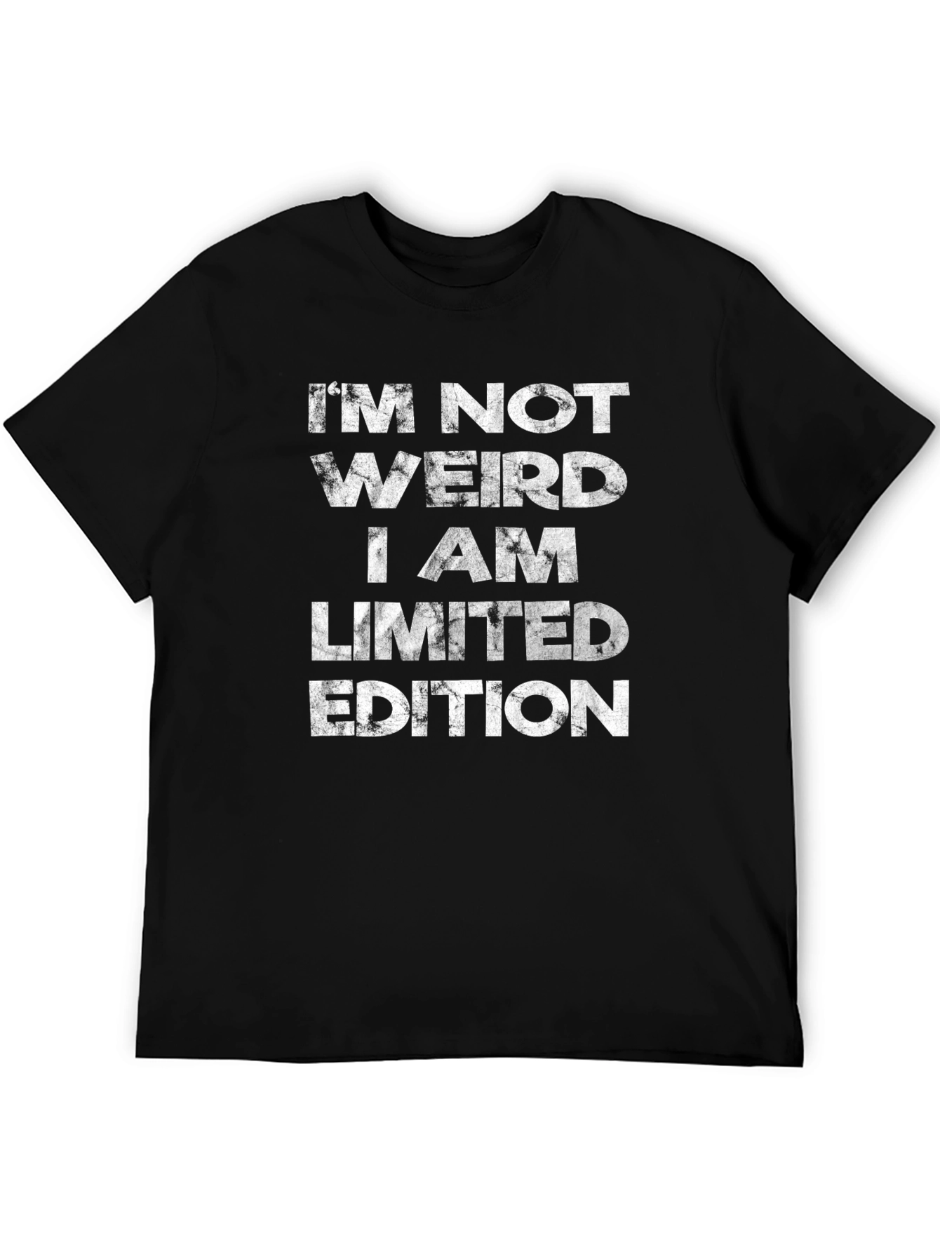 Black I'm Not Weird Limited Edition Black Graphic T-Shirt view 5