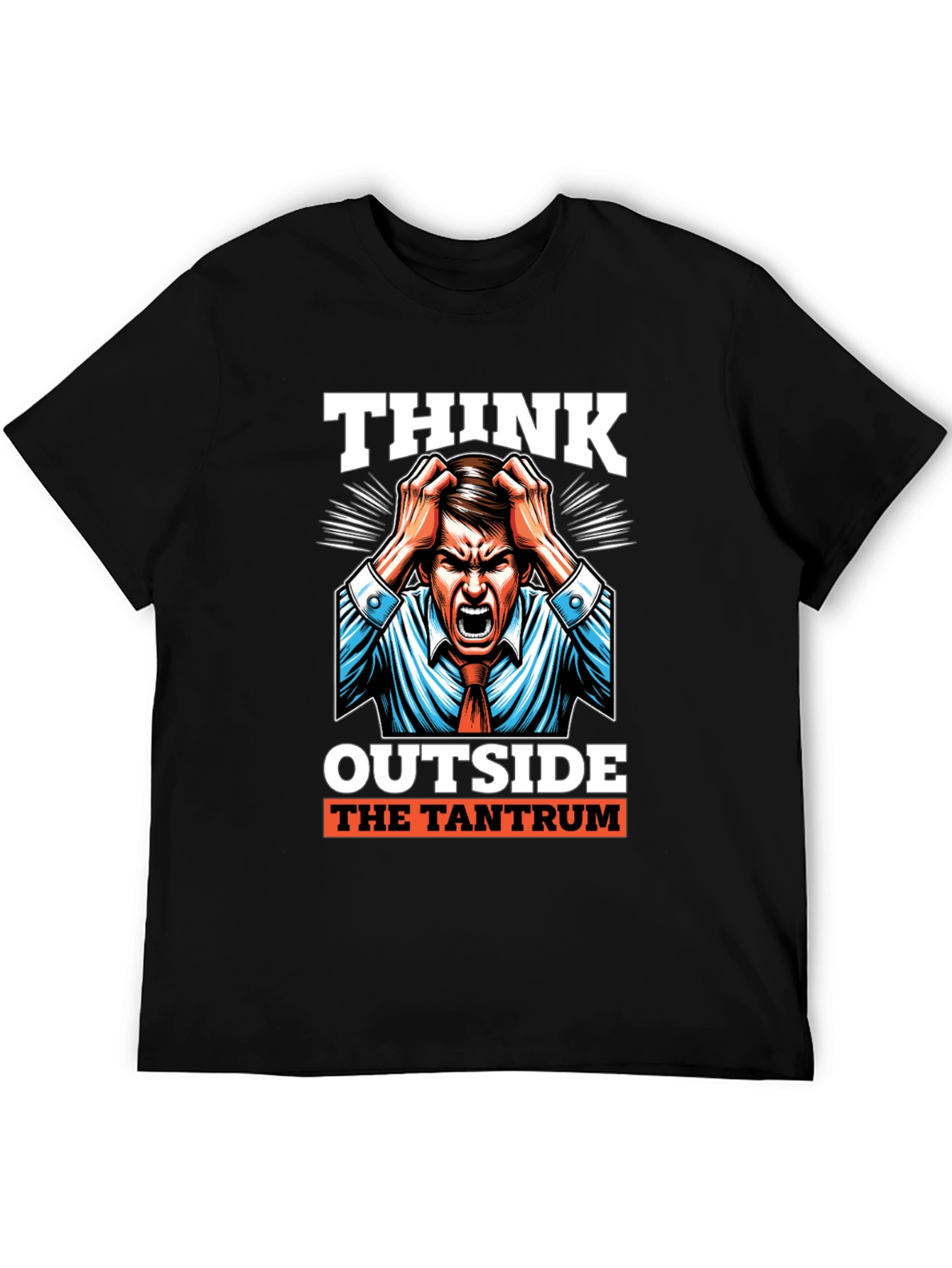 Black Think Outside the Tantrum Graphic Tee view 5
