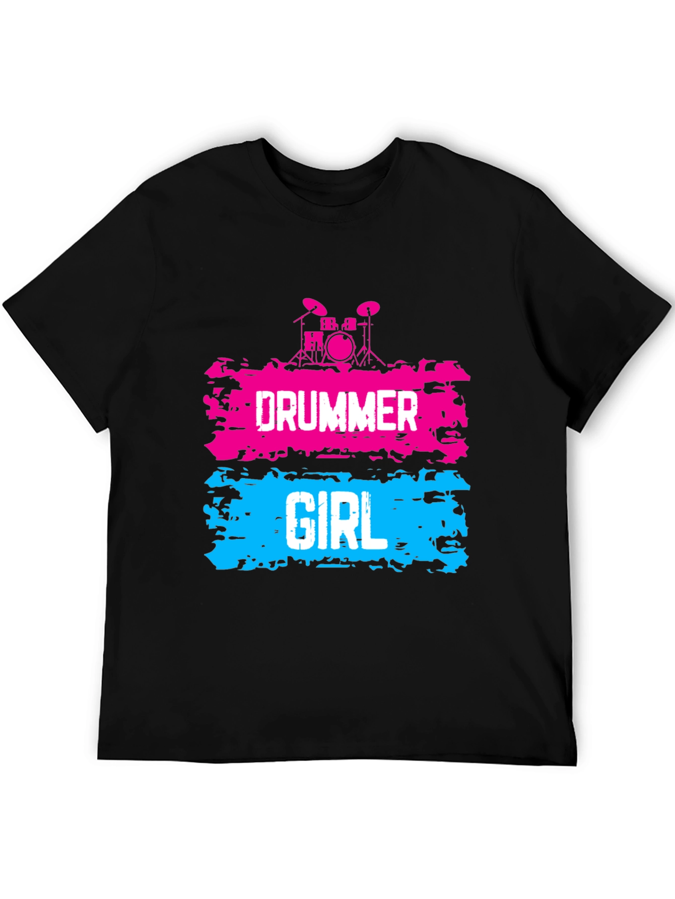 Drummer Girl Graphic Tee - Rock and Roll Style - 5