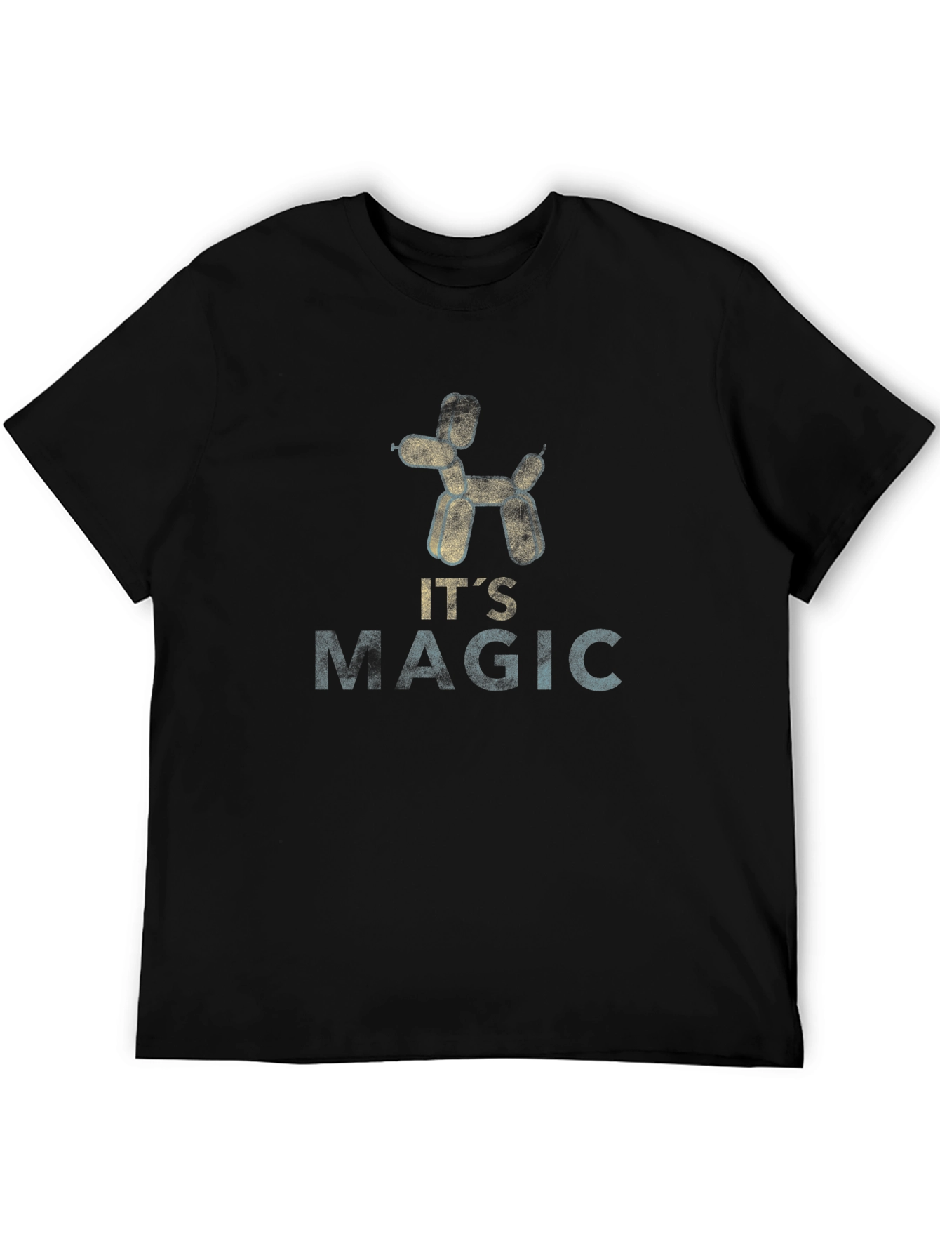 Black It's Magic Graphic Print Crew Neck T-Shirt view 5