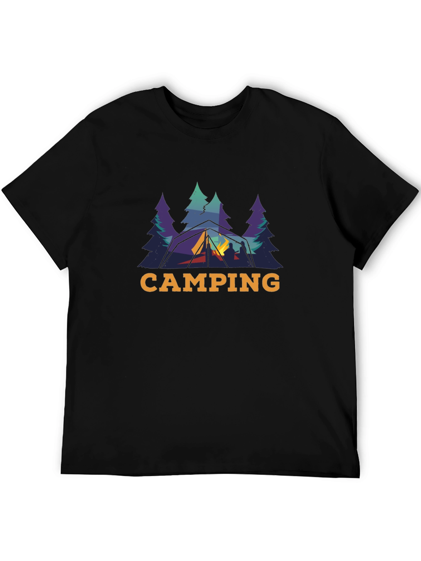 Black Camping Adventure T-Shirt view 5