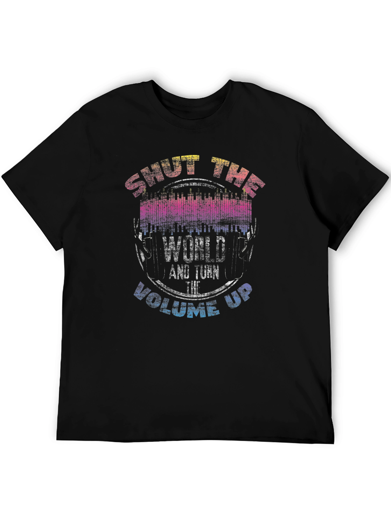 Black Shut The World Up Graphic Tee view 5