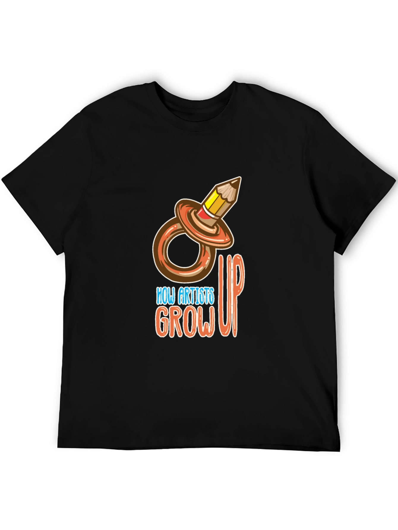 Black How Artists Grow Up T-Shirt view 5
