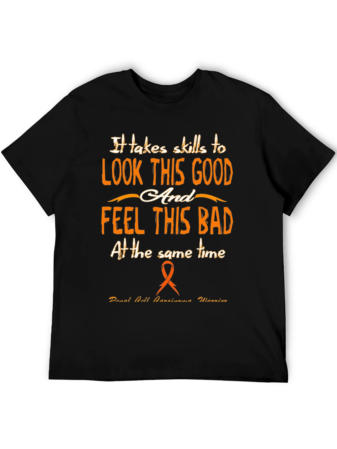 Black Funny "Look This Good" Awareness T-Shirt view 5