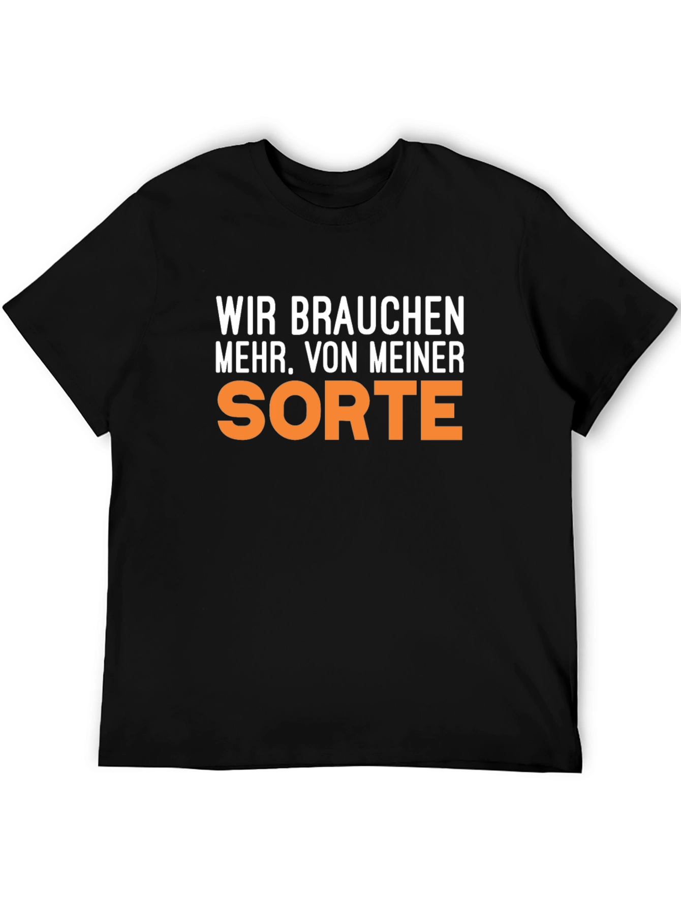 Black Wir Brauchen Mehr Sort T-Shirt - Black view 5