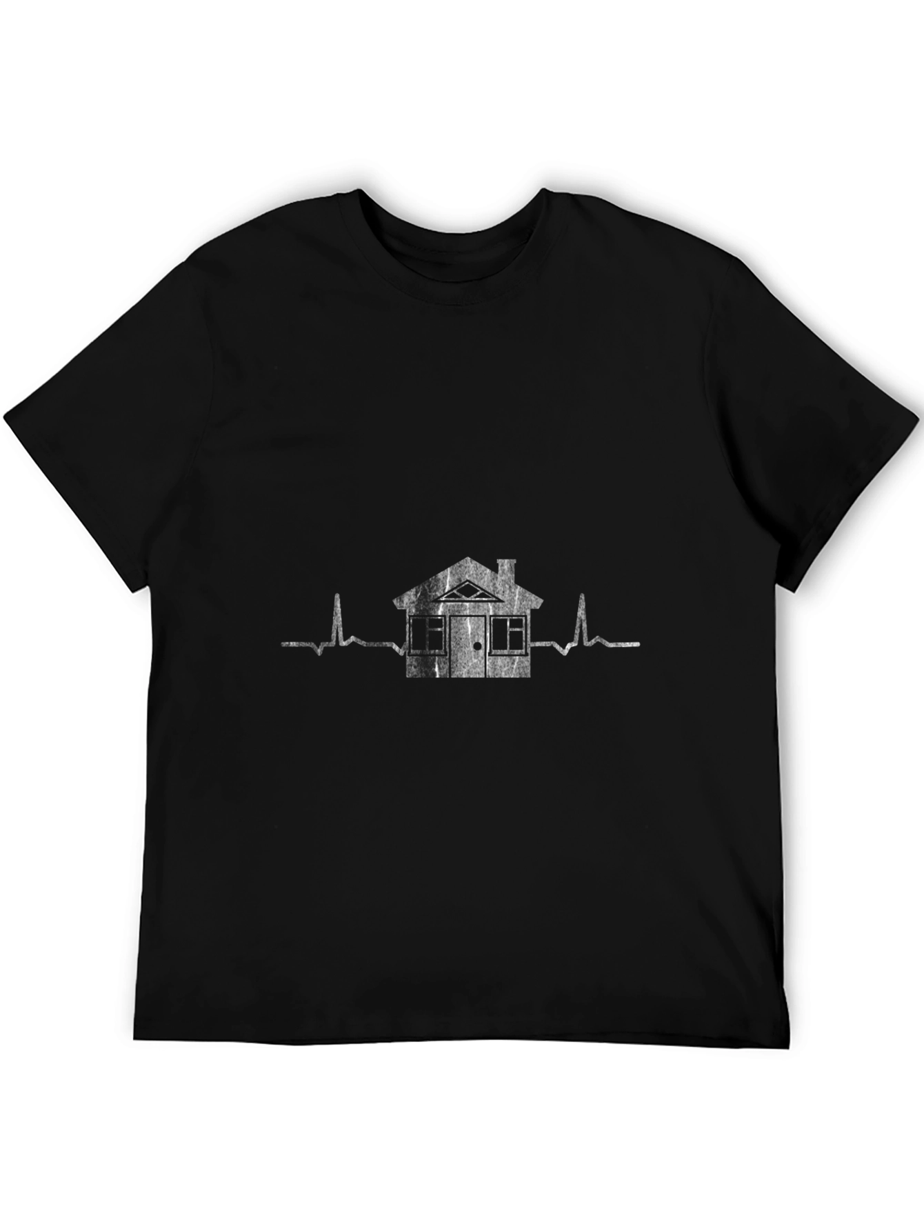 Black House Realtor Heartbeat T-Shirt view 5