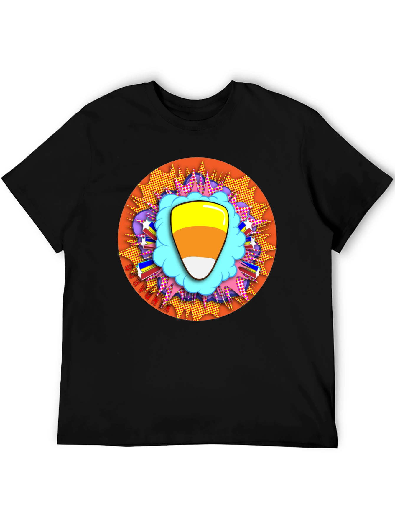 Black Candy Corn Graphic T-Shirt - Fun Halloween Tee view 5
