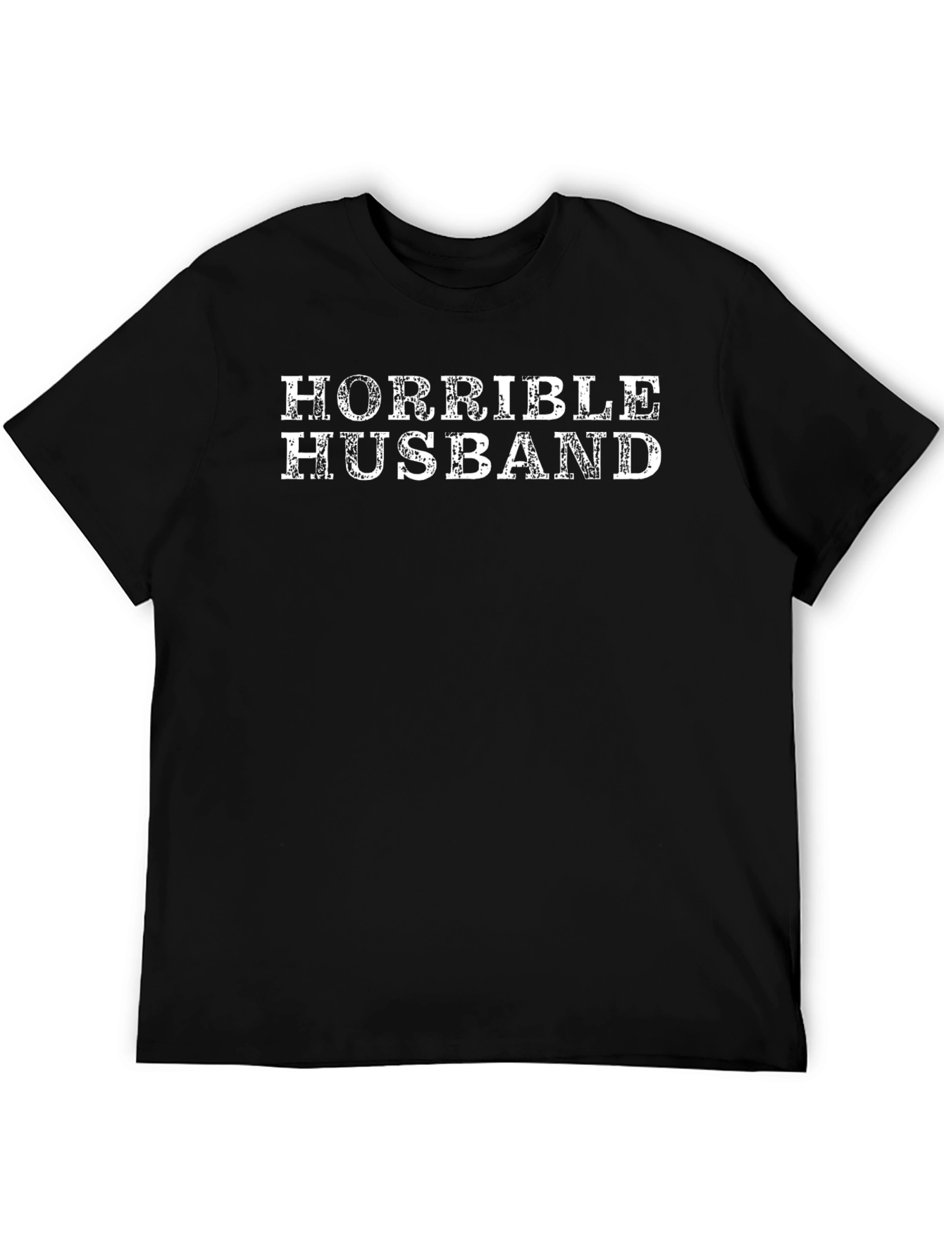 Black Horrible Husband Graphic Novelty T-Shirt view 5