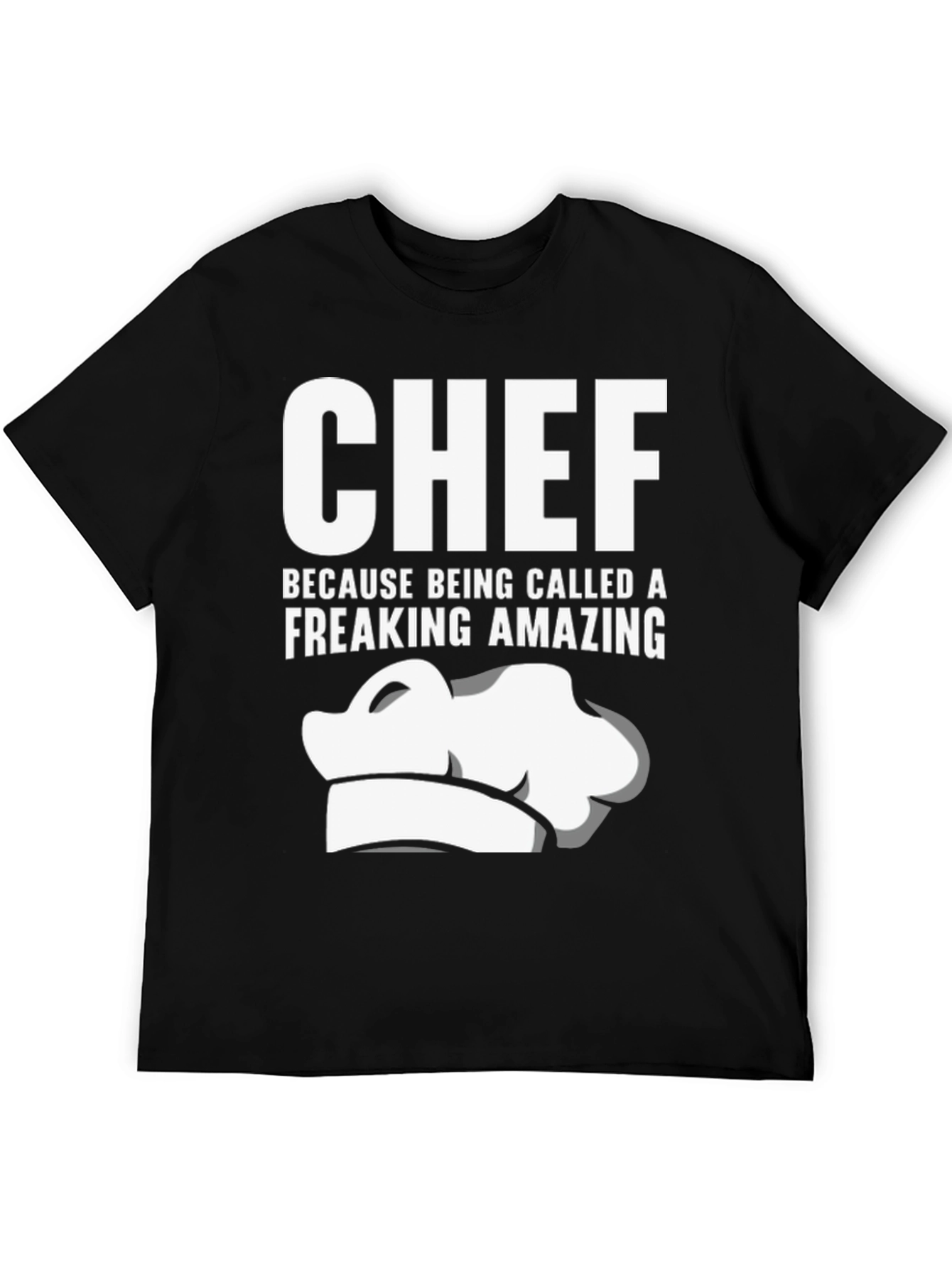 Black Chef Freaking Amazing T-Shirt - Black view 5