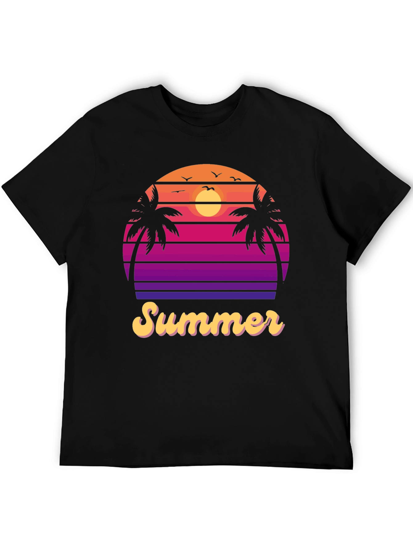 Black Retro Summer Vibes Tee view 5