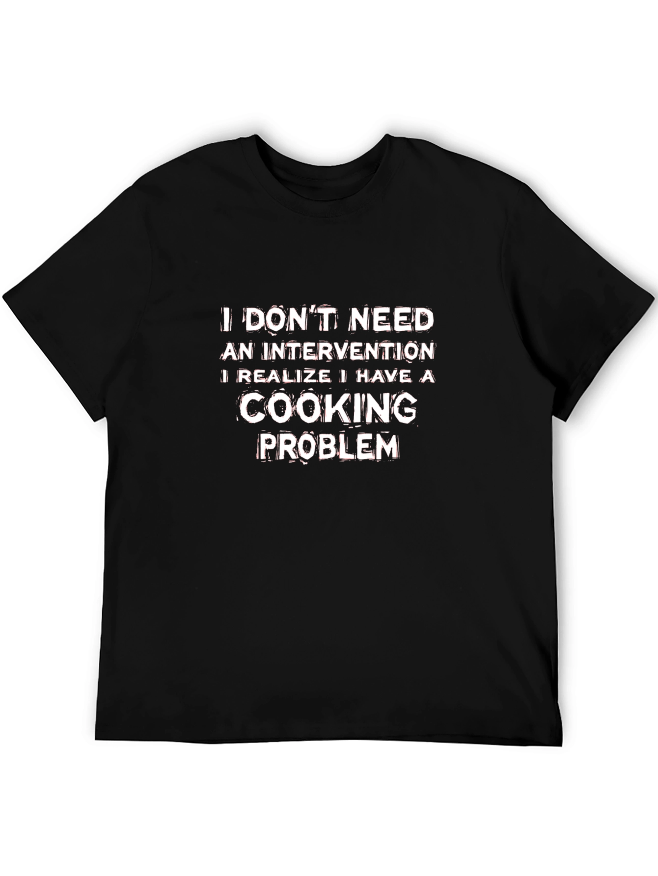 Black Cooking Problem T-Shirt Funny Chef Tee view 5