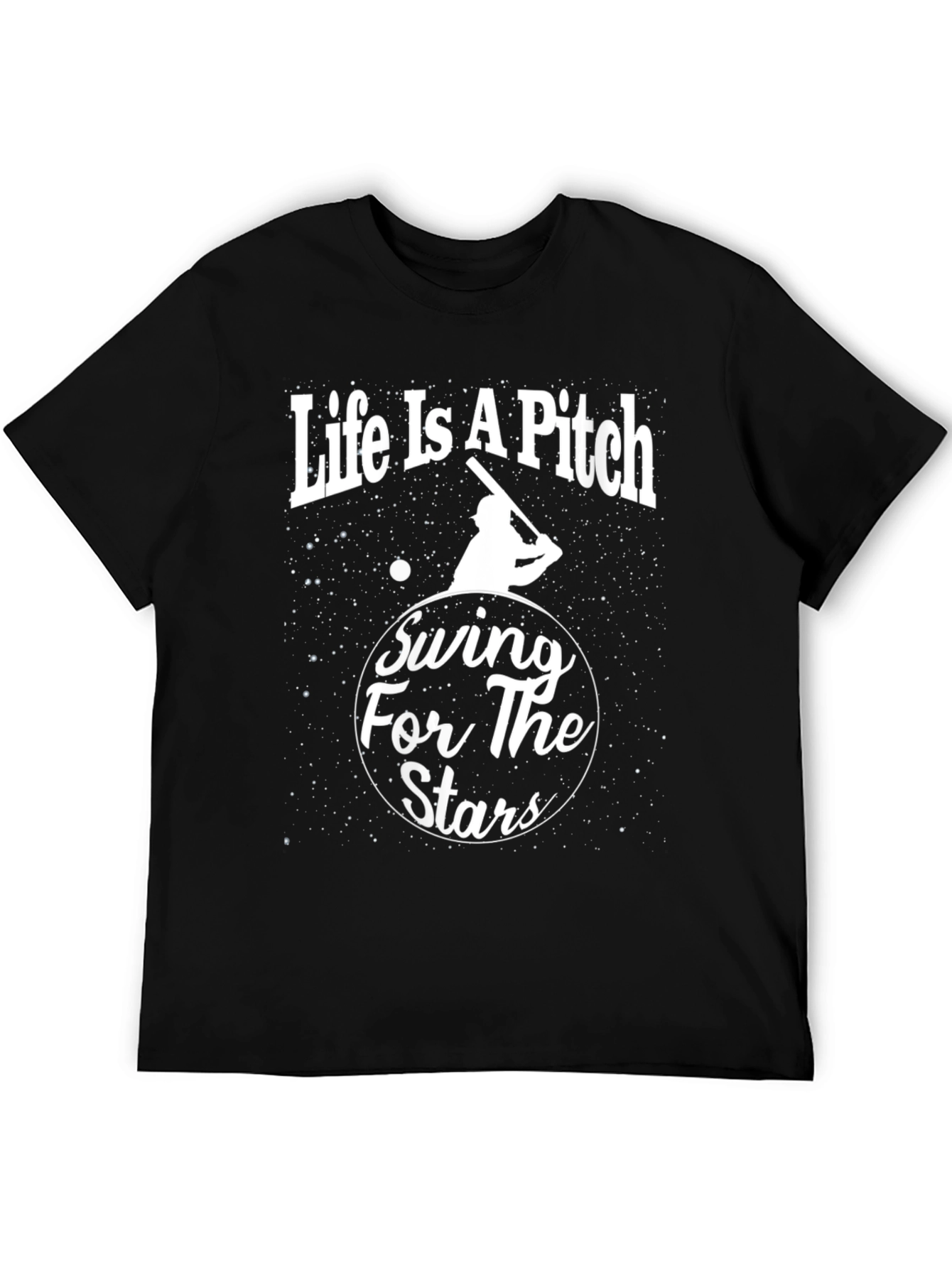 Black Life Is A Pitch Baseball Graphic Tee view 5