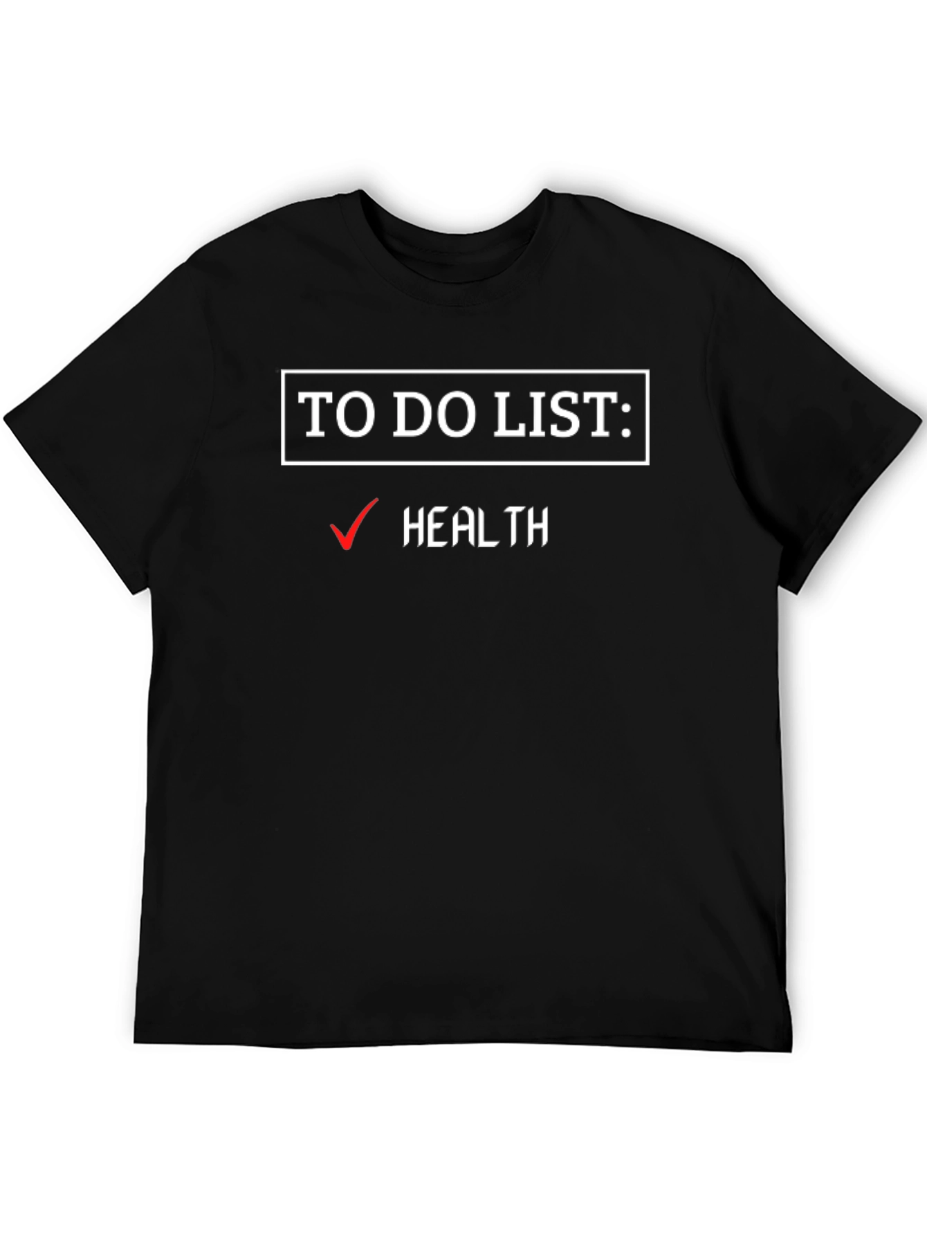 Black To-Do List: Health T-Shirt - Men's Black Tee view 5