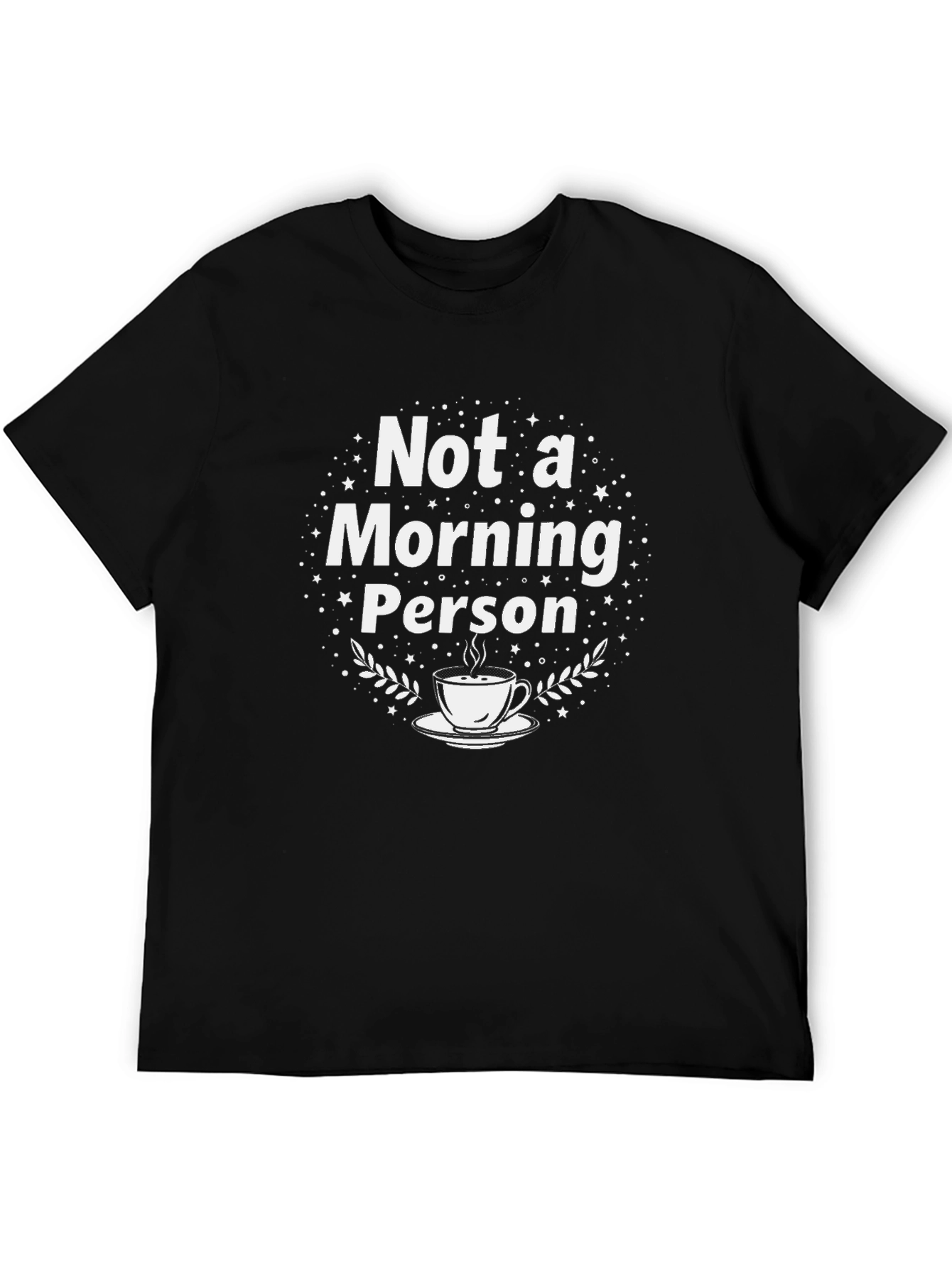 Black Not a Morning Person Graphic Tee view 5