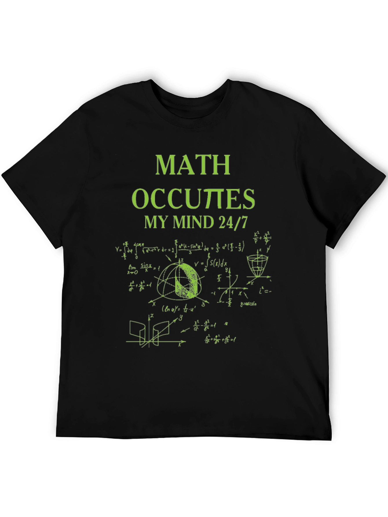Black Math Occupies My Mind T-Shirt view 5