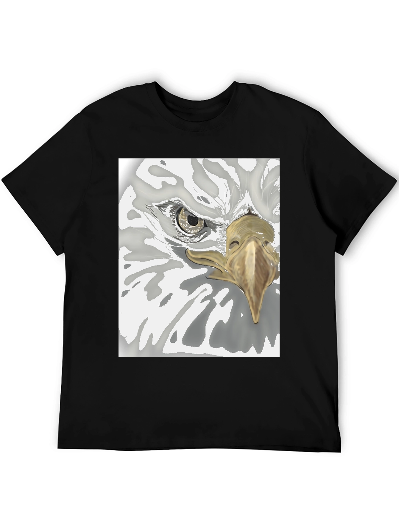 Black Eagle Graphic Tee - Black Cotton Blend view 5