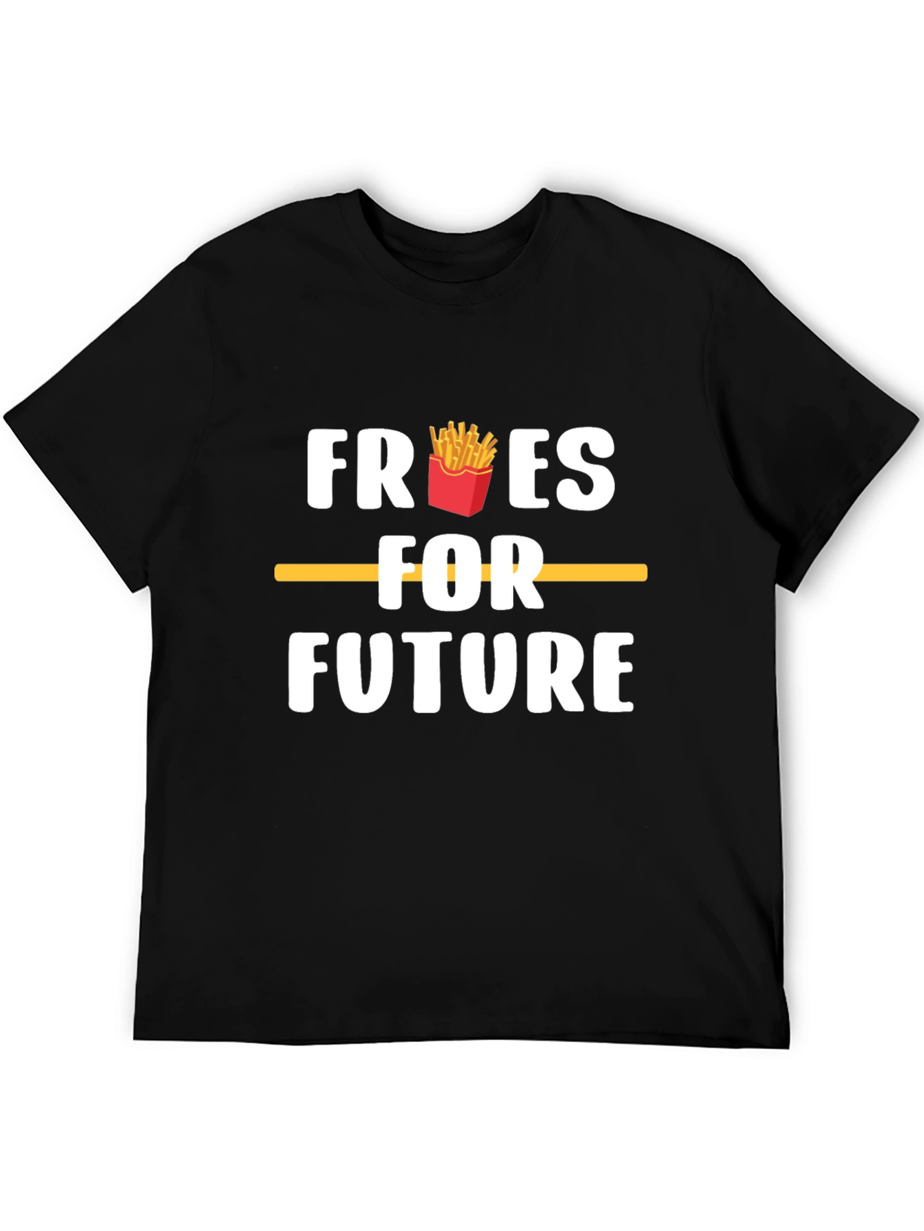 Black Fries for Future Funny Graphic Tee - Unisex view 5