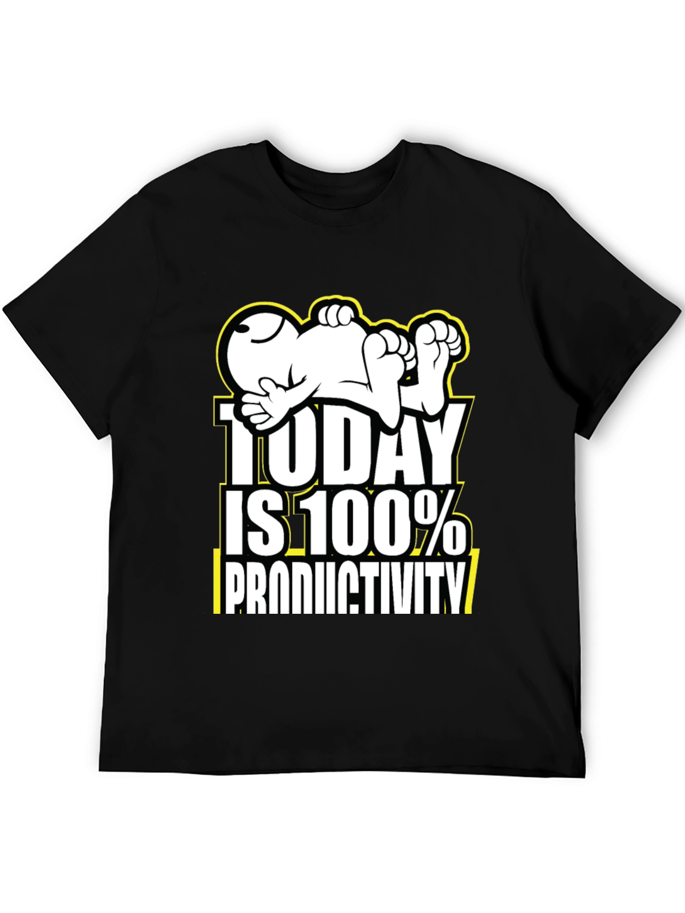Black Funny Snoopy Today is 100% Productivity T-Shirt view 5