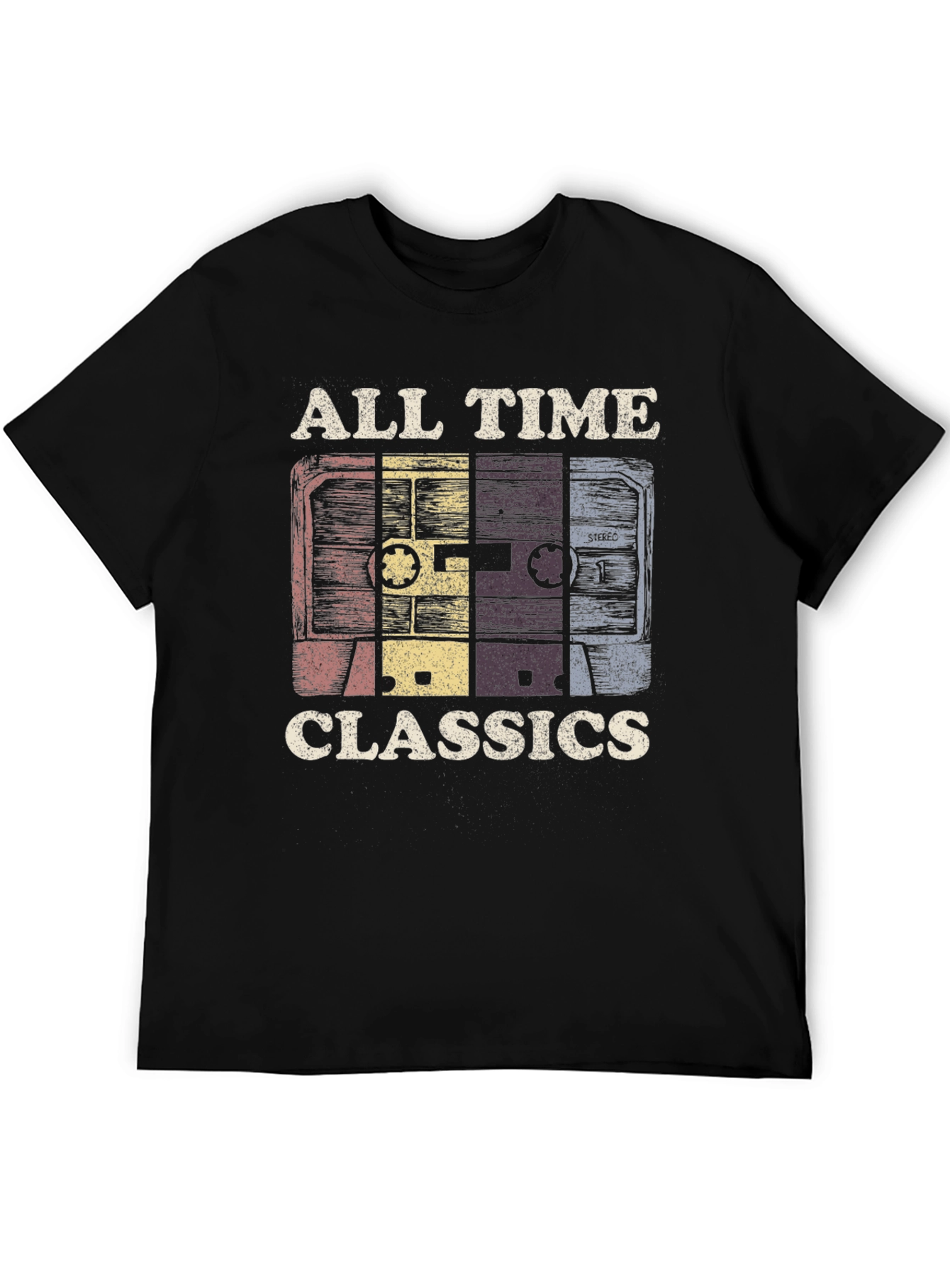 Black Retro Cassette Tape T-Shirt - All Time Classics Tee view 5