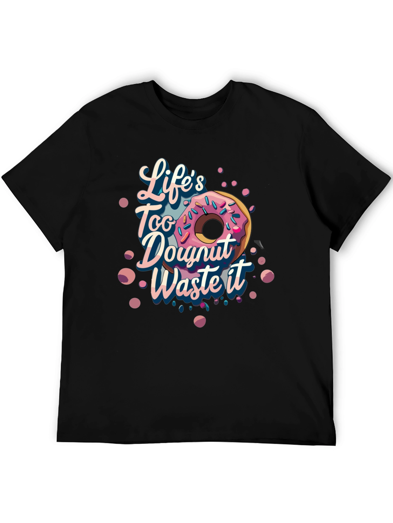 Black Life's Too Doughnut Waste It Graphic Tee view 5