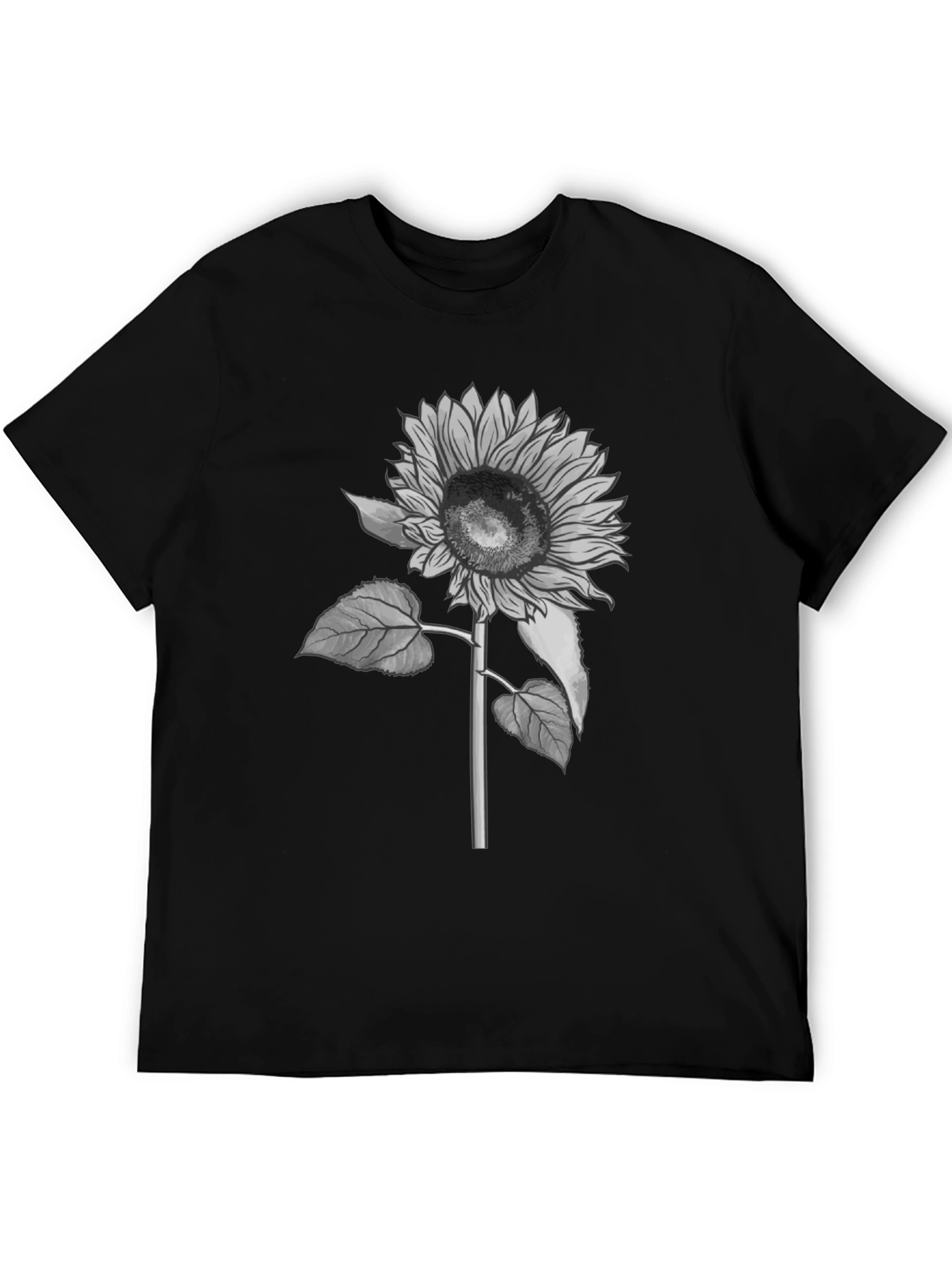 Black Sunflower Graphic T-Shirt - Black Casual Tee view 5
