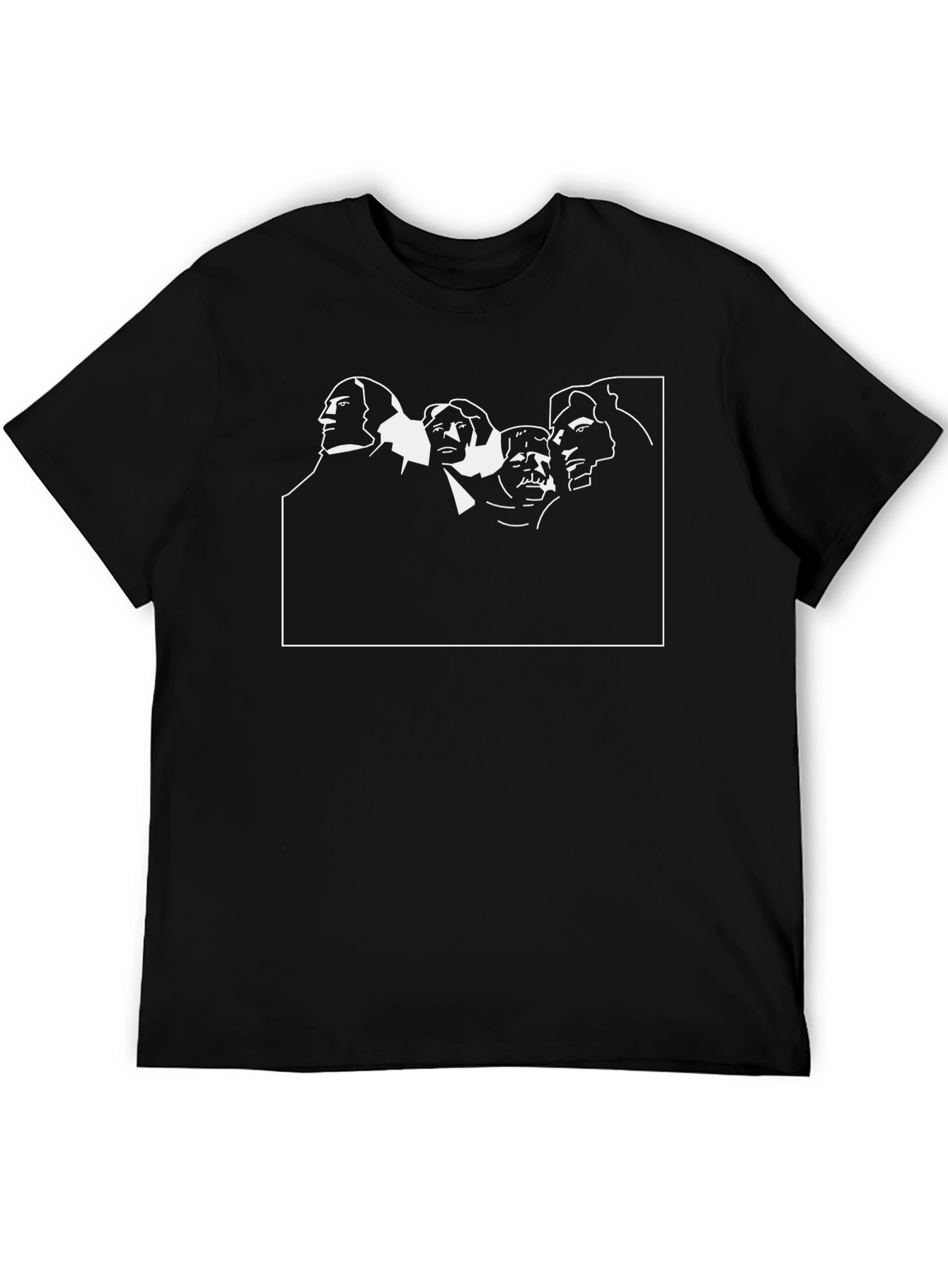 Black Mount Rushmore Graphic T-Shirt - Black view 5