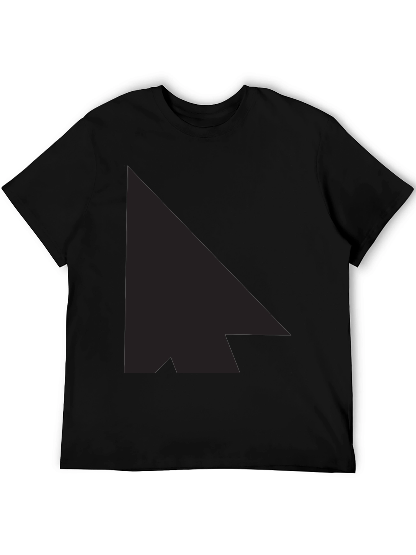 Black Stylish Black Graphic Tee - Modern Minimalist Design view 5