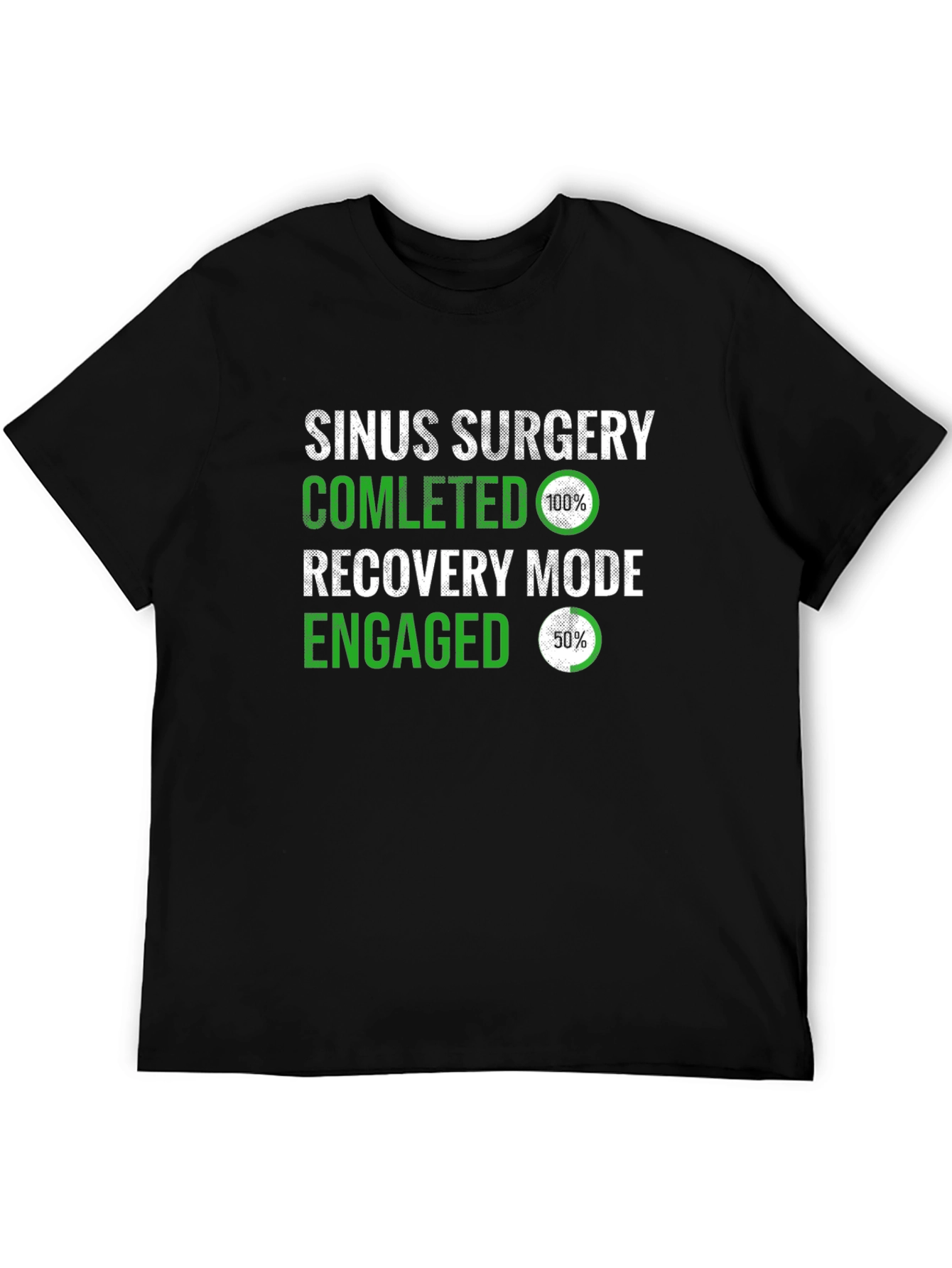 Black Sinus Surgery Recovery Mode T-Shirt view 5