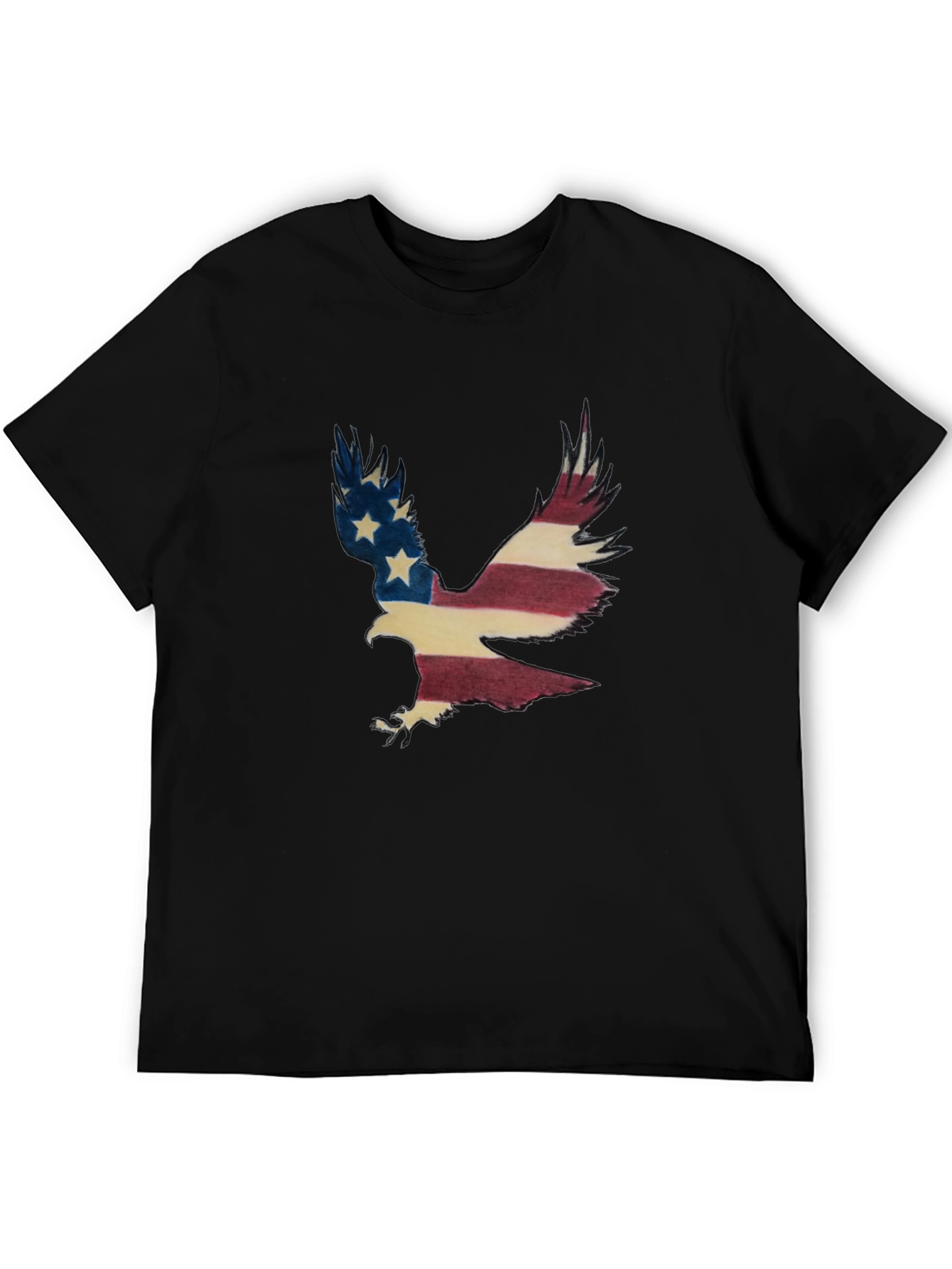Black American Eagle Flag Graphic T-Shirt view 5