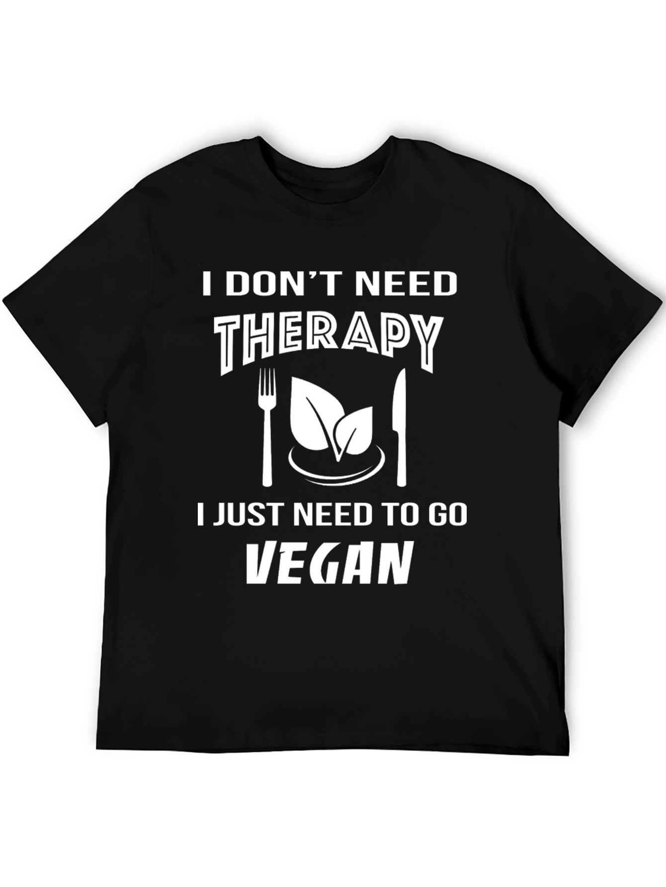 Black Vegan Therapy Graphic Tee - Black view 5