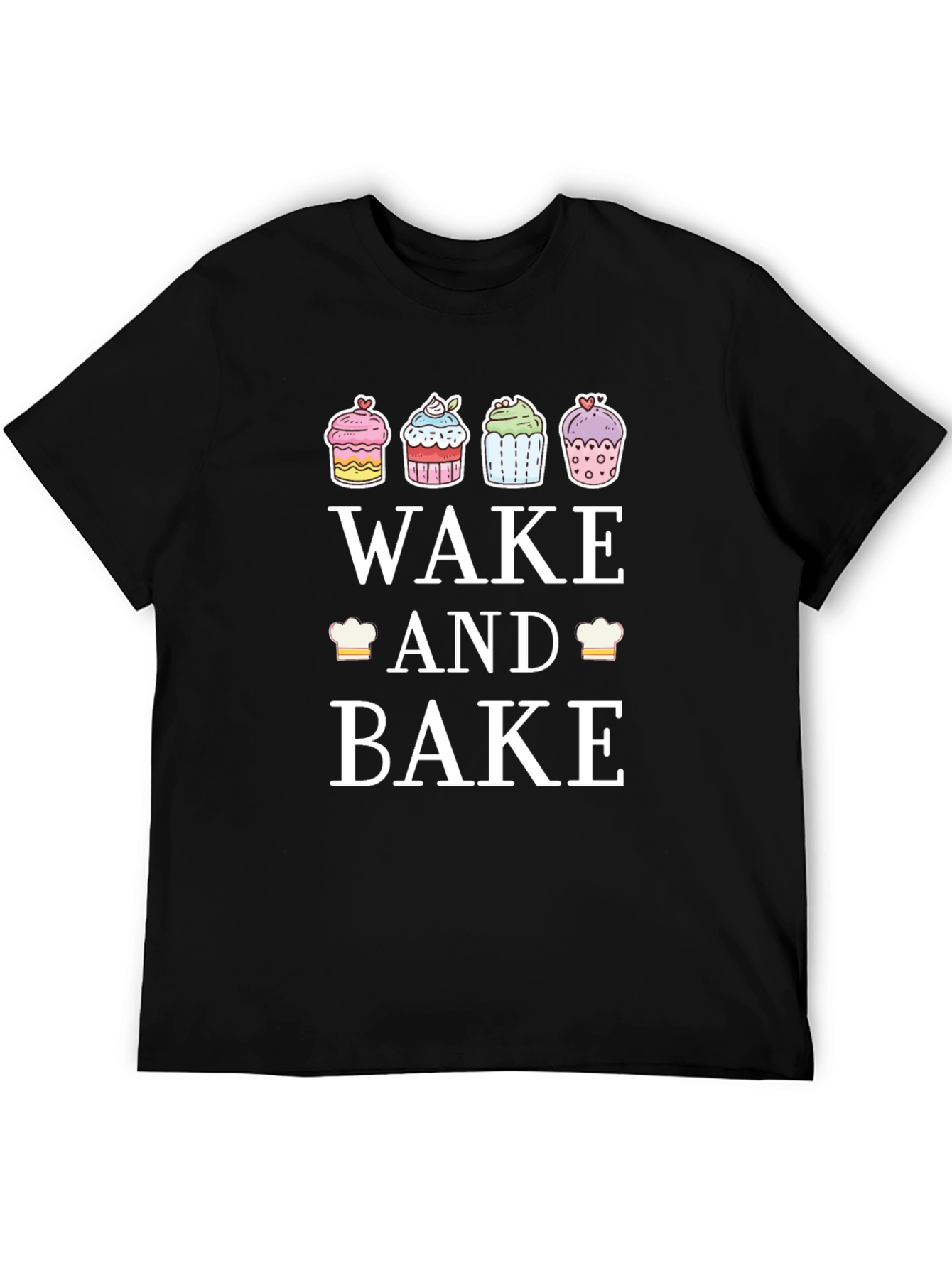 Black Wake and Bake Cupcake T-Shirt view 5