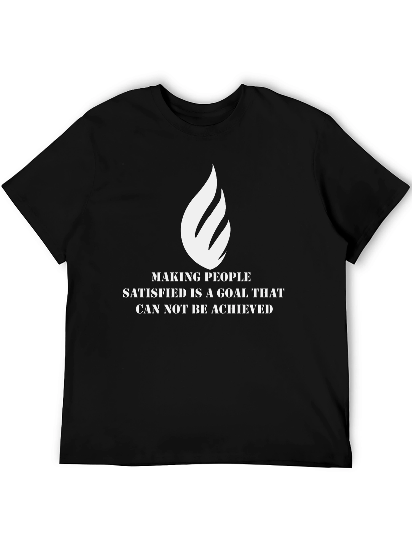 Black Motivational Quote Black T-Shirt - Making People Satisfied view 5