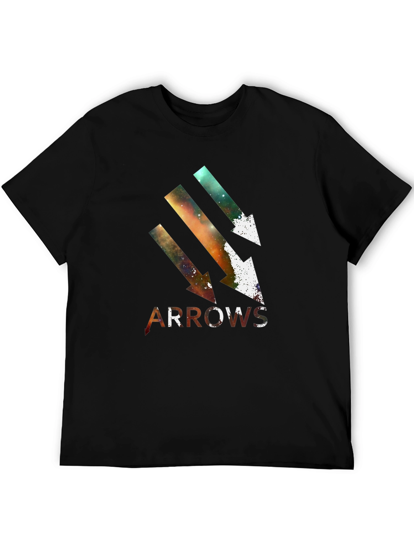 Black Arrows Graphic Print Black T-Shirt view 5