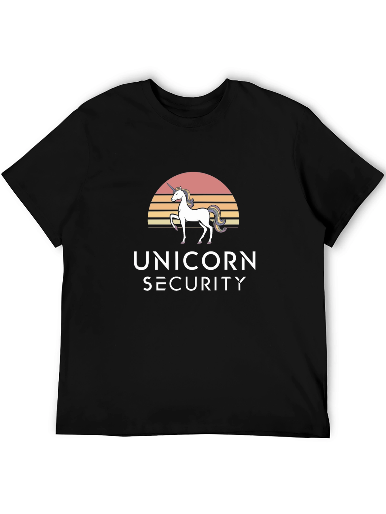 Black Unicorn Security Graphic T-Shirt - Black view 5