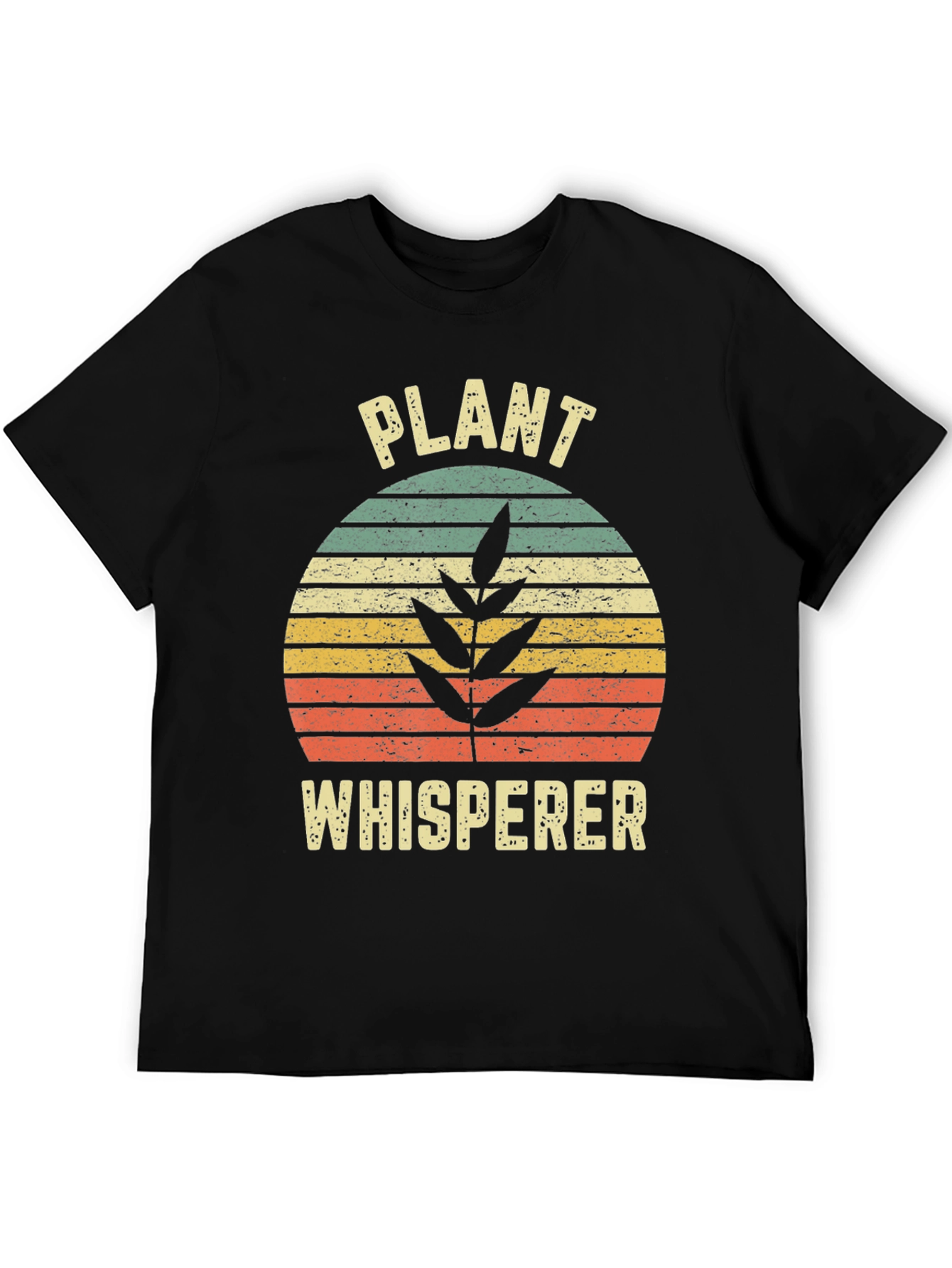 Black Plant Whisperer Retro T-Shirt view 5