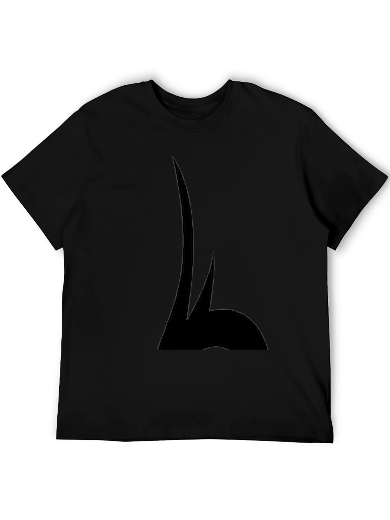 Black Shadowy Silhouette Graphic Tee - Modern Casual Wear view 5