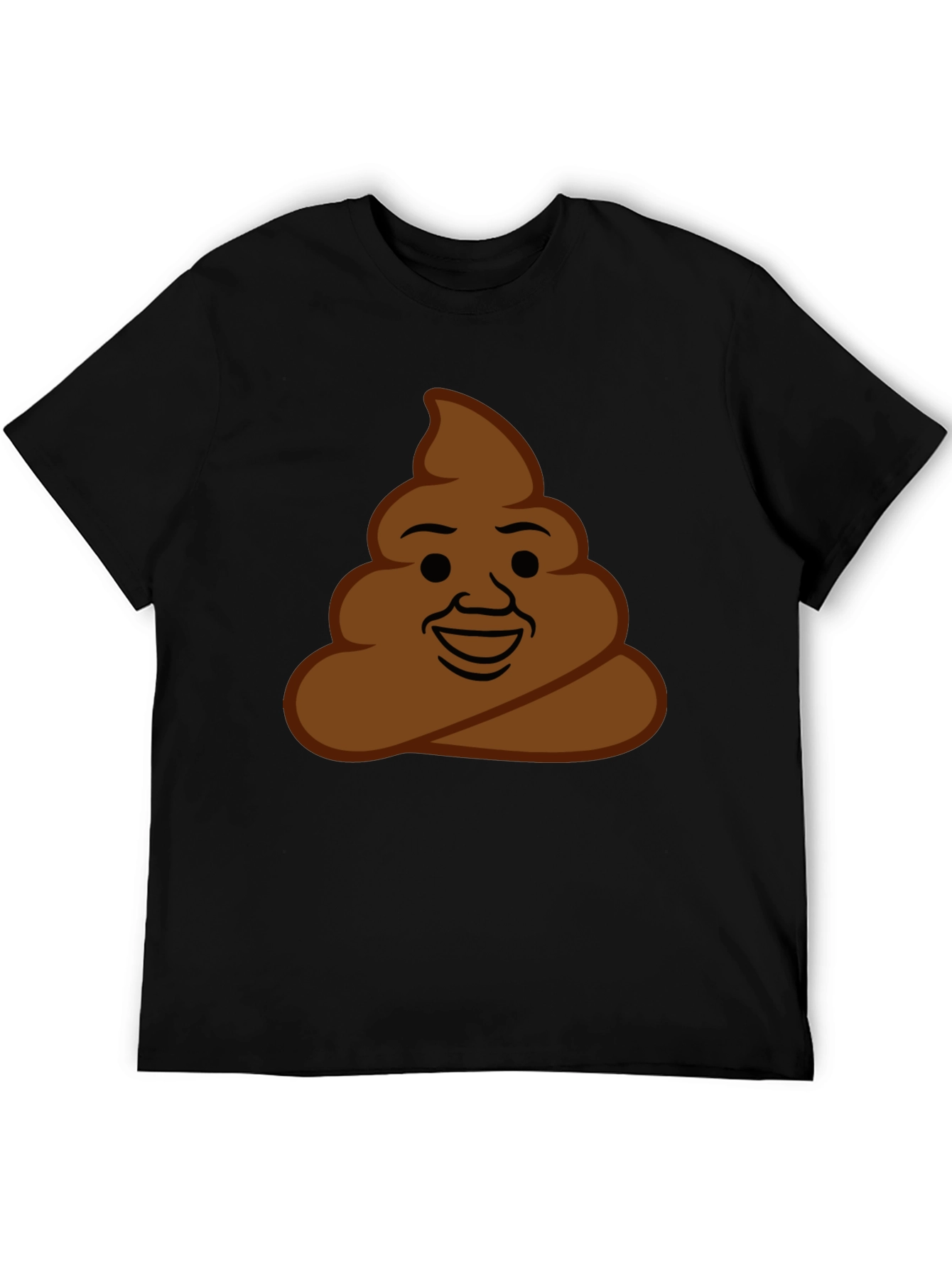 Black Poop Emoji Graphic Tee - Funny Unisex T-Shirt view 5