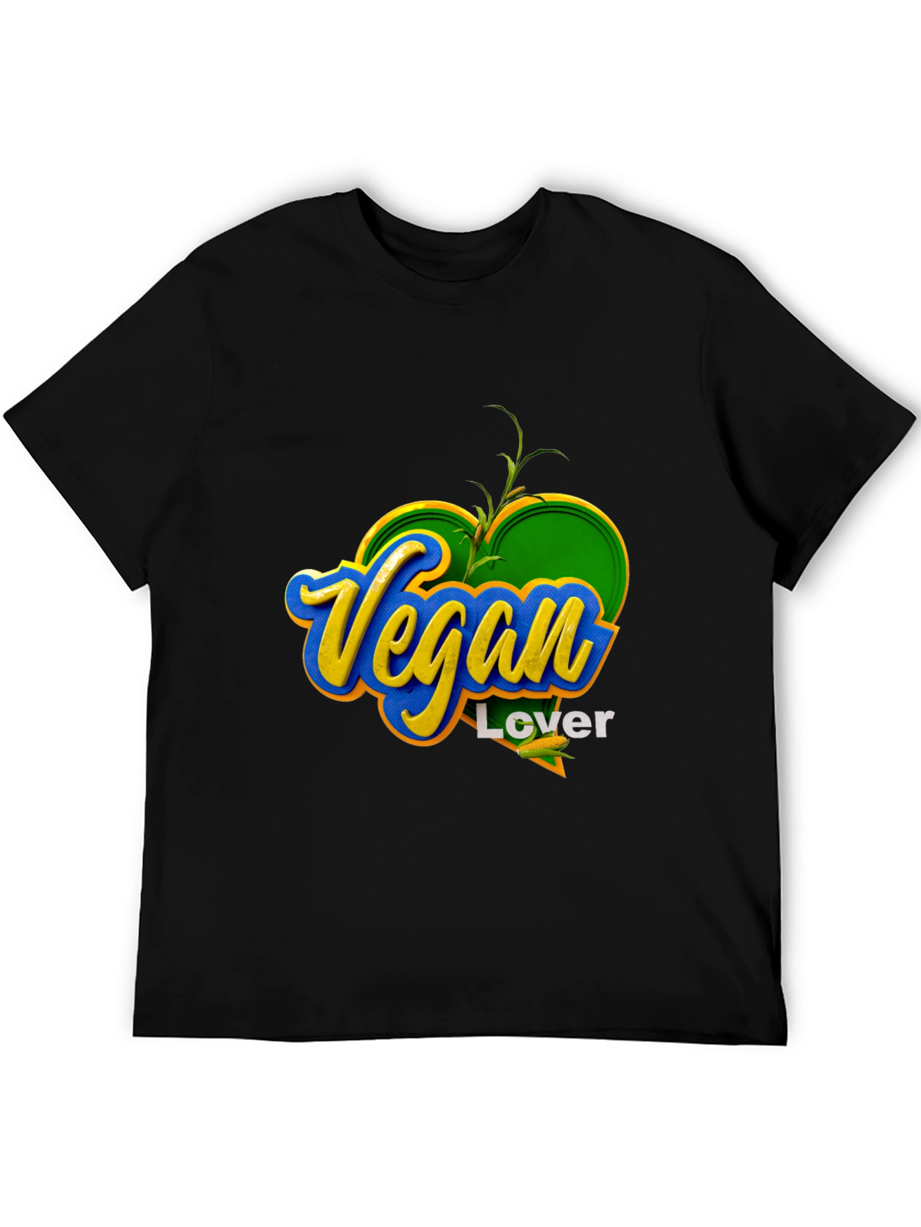 Black Vegan Lover T-Shirt view 5