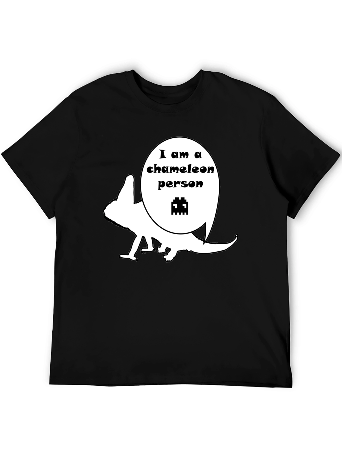 Black Chameleon Person Graphic T-Shirt - Unique Design view 5