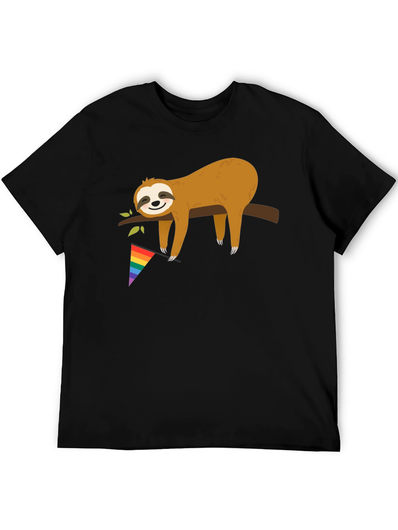 Black Sloth Pride T-Shirt - LGBT Support view 5