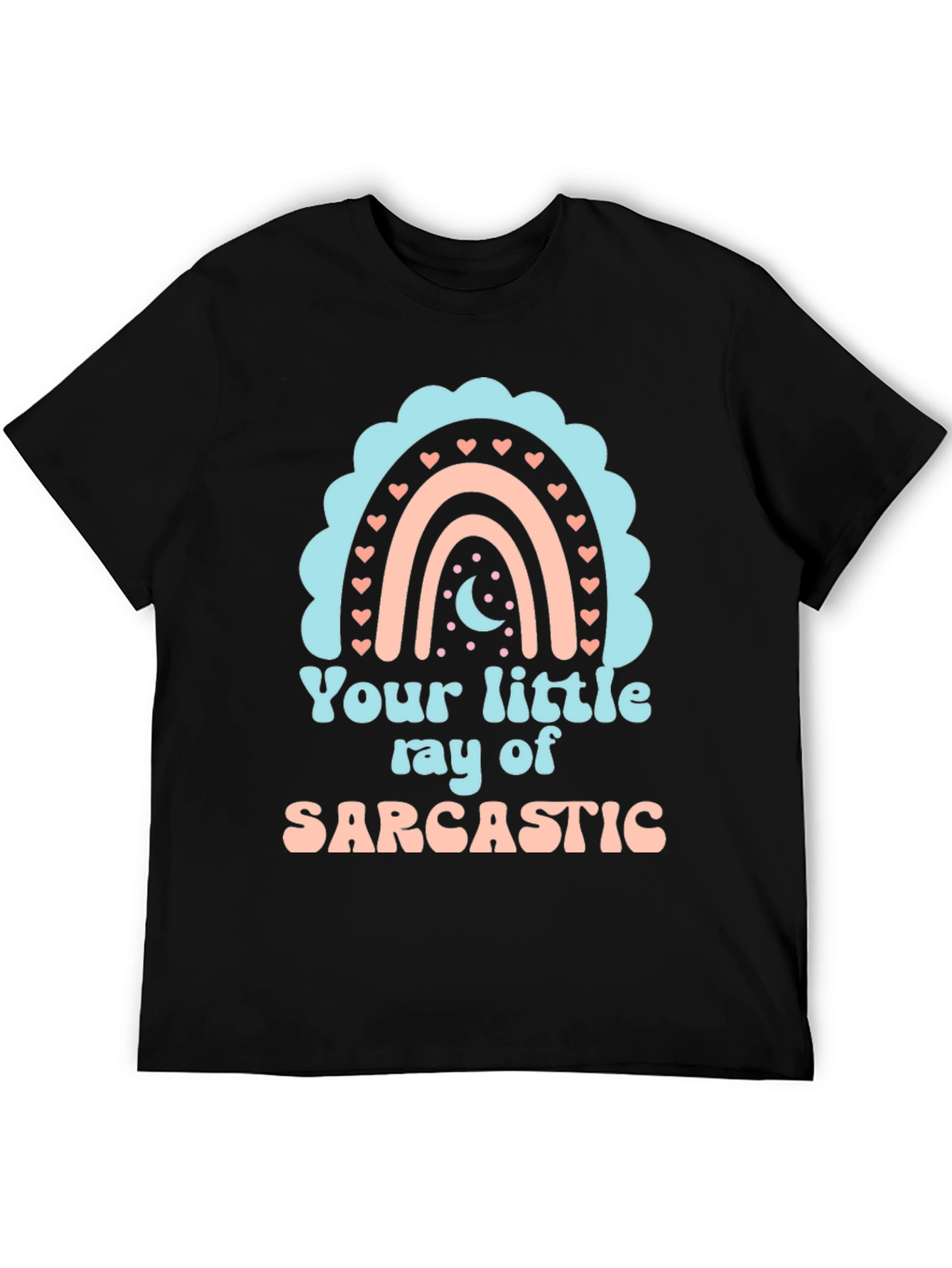 Black Sarcastic Rainbow Graphic Tee view 5