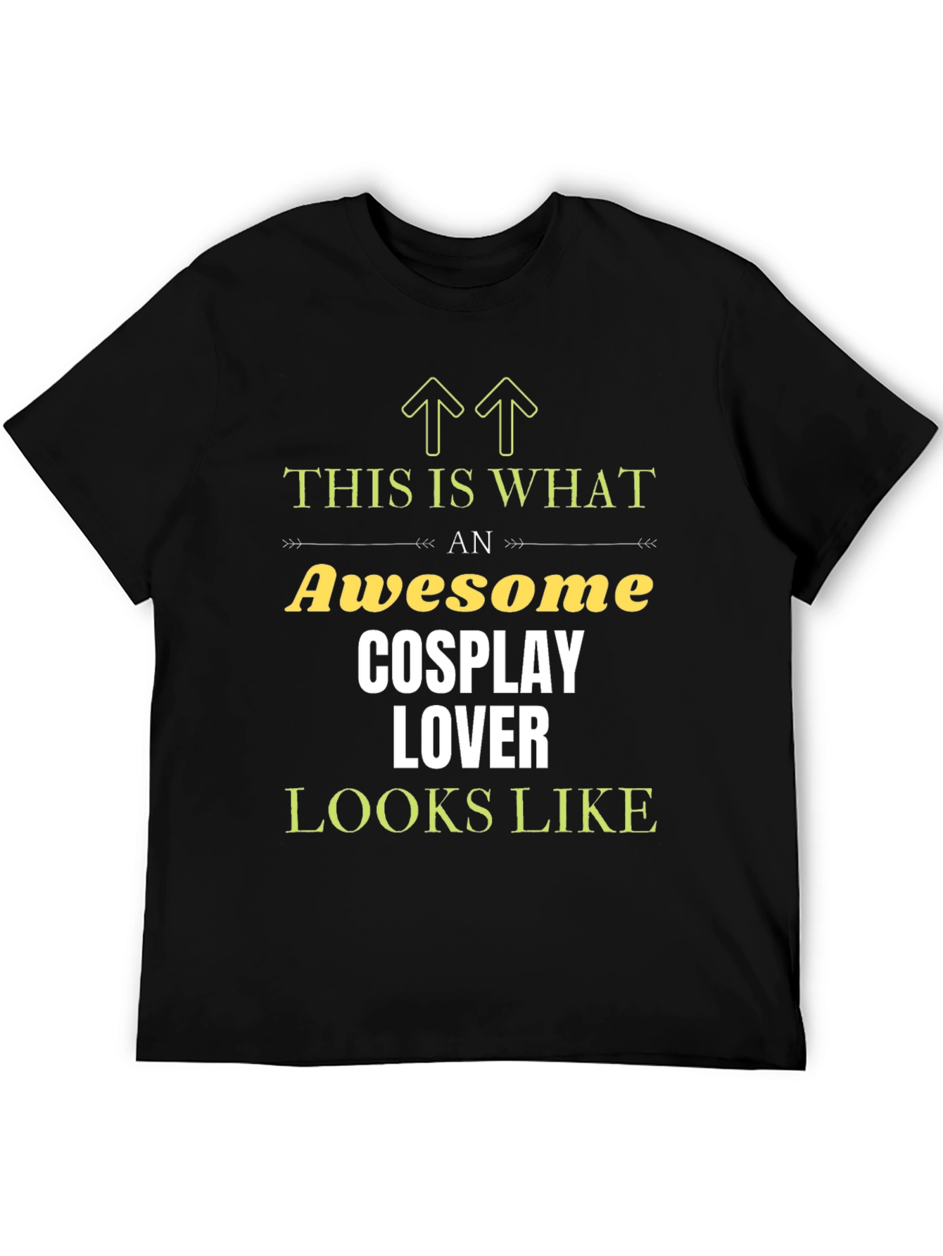Black Awesome Cosplay Lover T-Shirt view 5