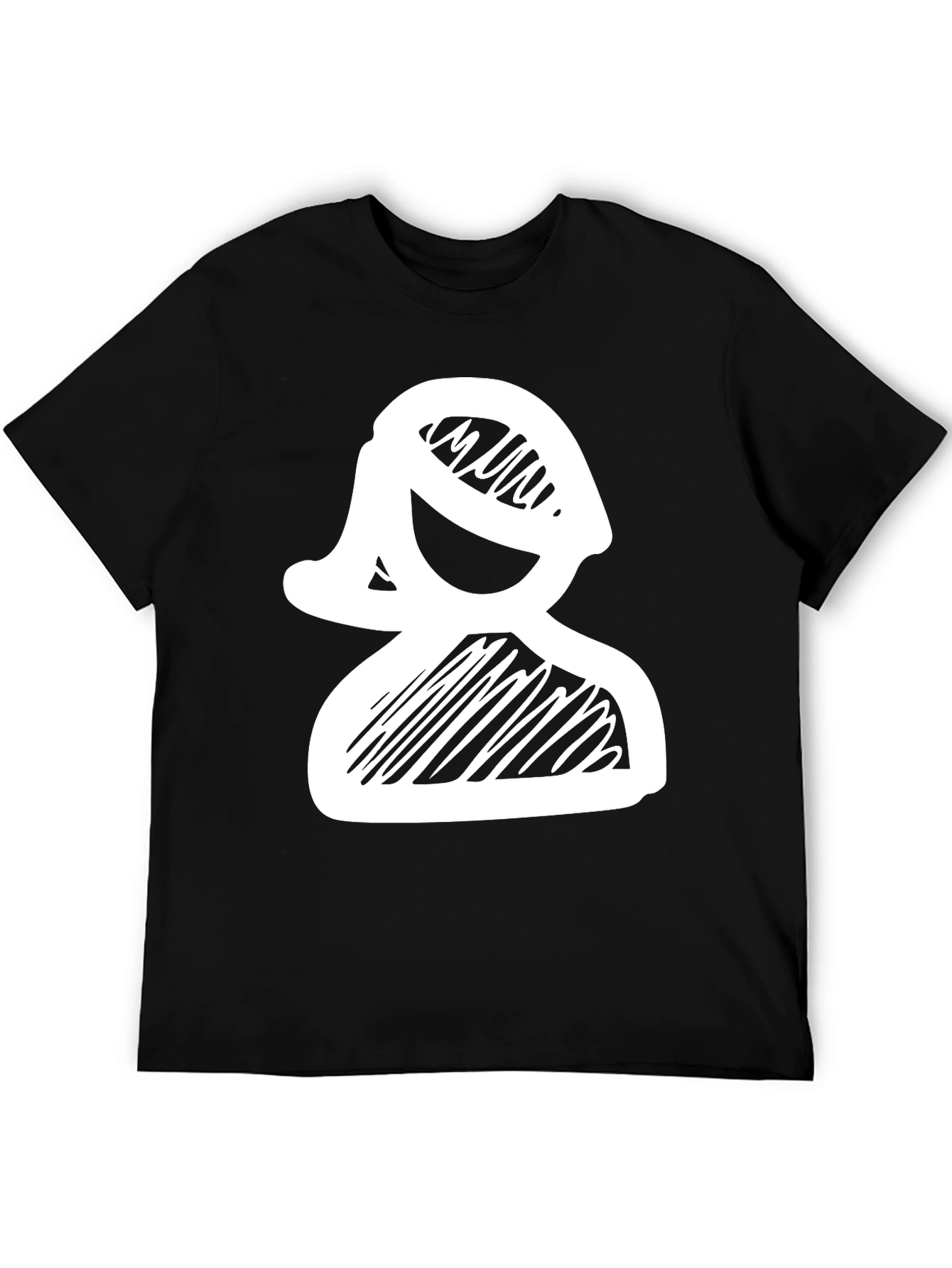 Black Sketchy Lady Tee - Unique Graphic T-Shirt view 5