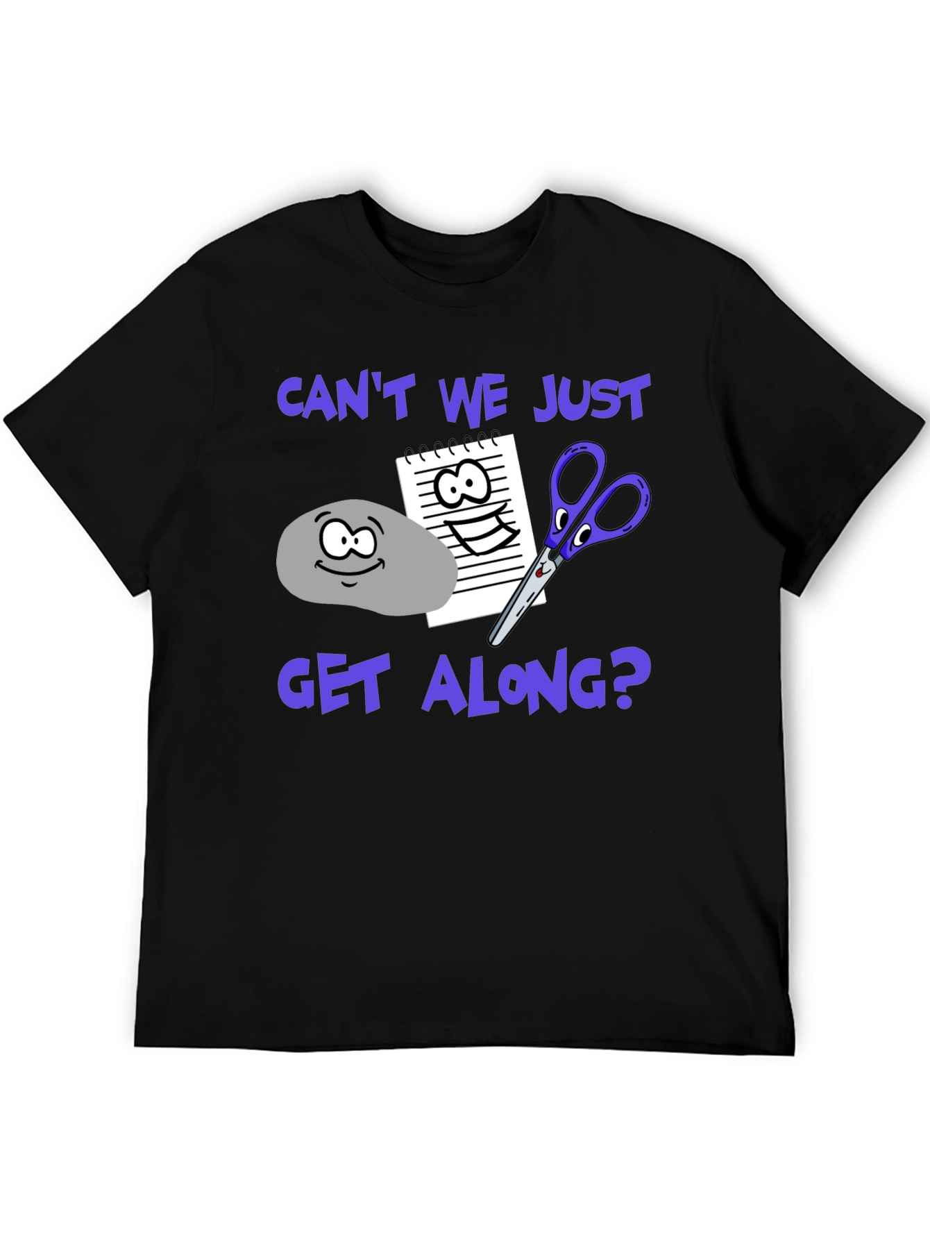 Black Rock Paper Scissors 'Can't We Just Get Along?' Graphic T-Shirt view 5