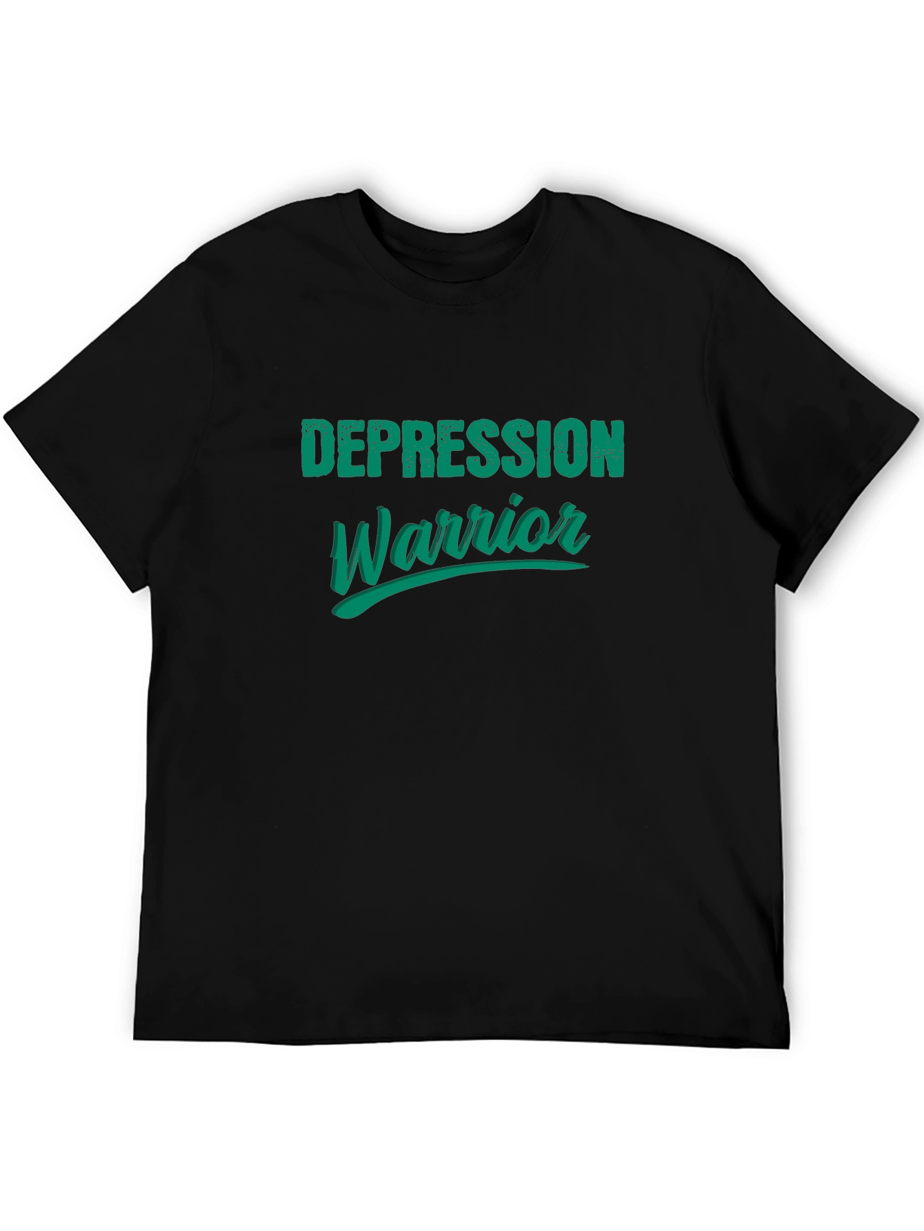 Black Depression Warrior Graphic Tee - Black view 5