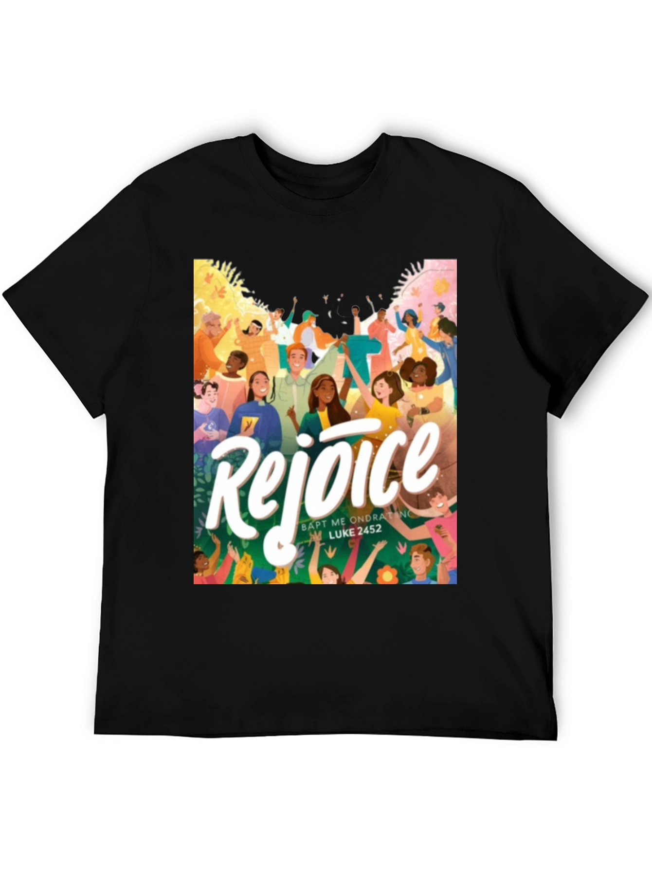 Rejoice Graphic Print T-Shirt - 5